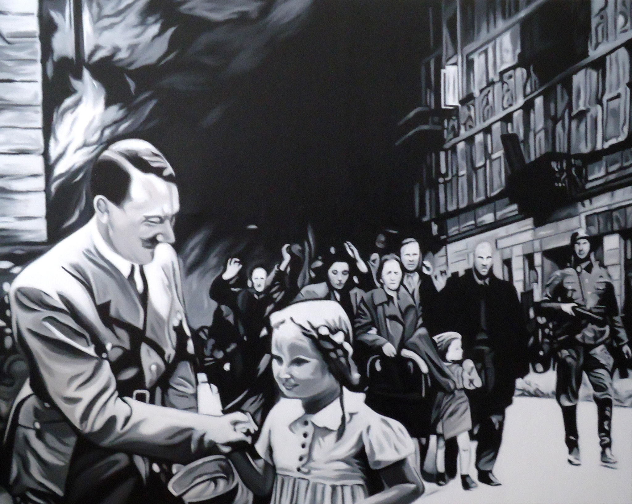 ' Der Kinderfreund ' Öl auf LW, 80 x 100 cm, 2016