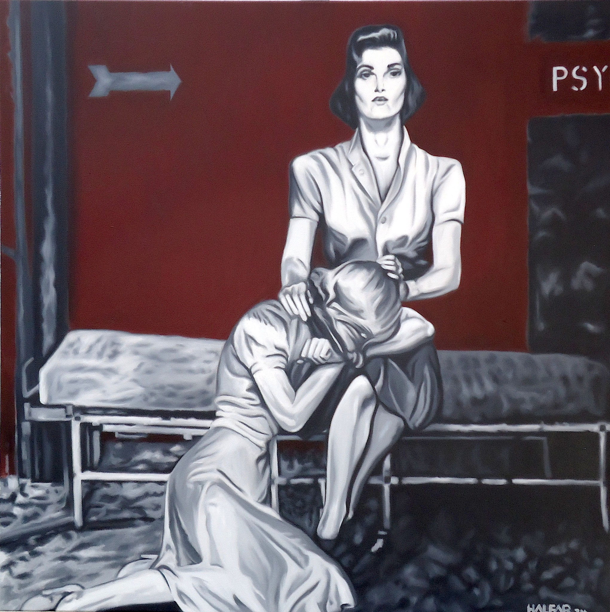 ' PSY ' Öl a. LW, 100 x 100 cm, 2014