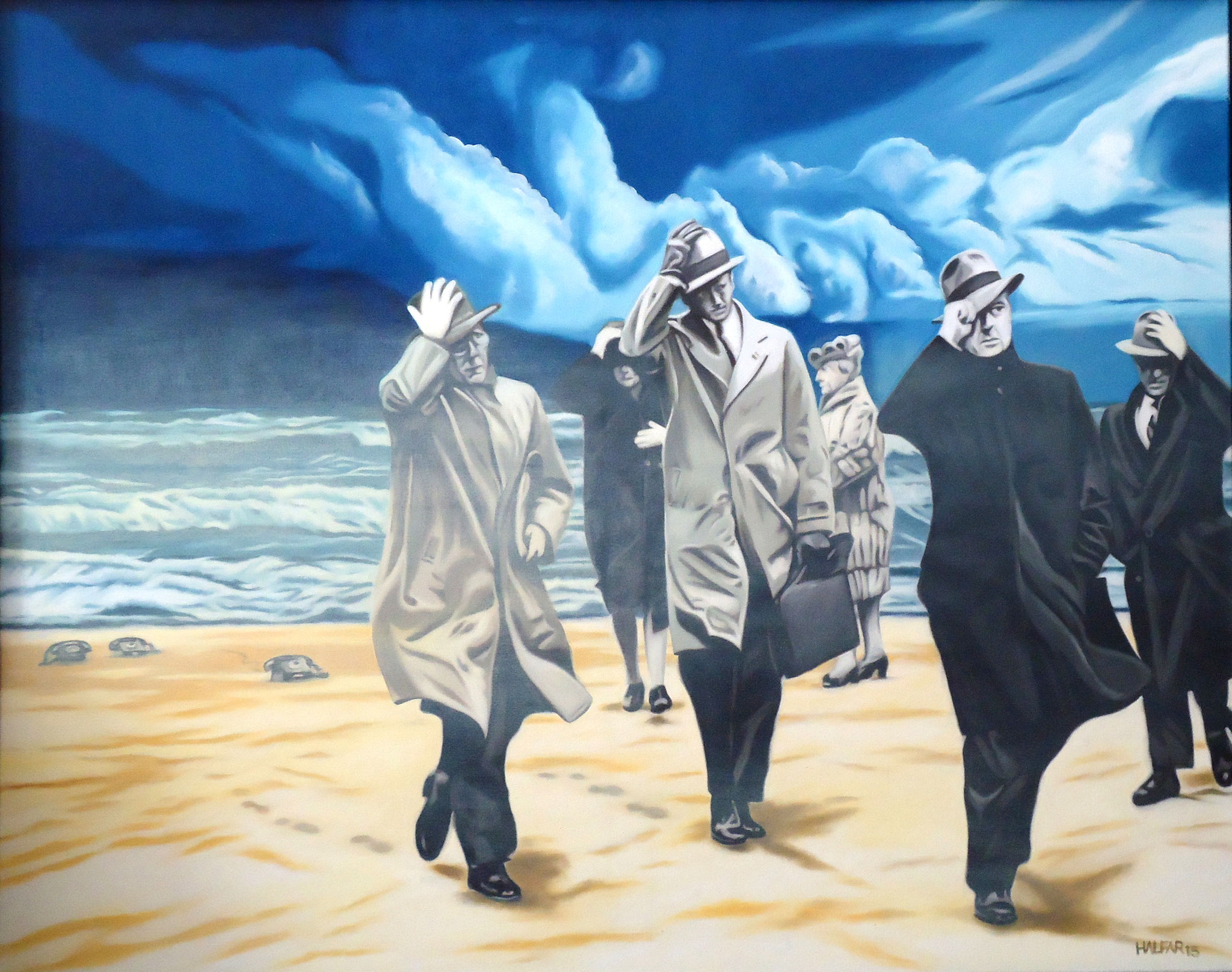 ' Die Konferenz ' Öl a. LW, 80 x 100 cm, 2015