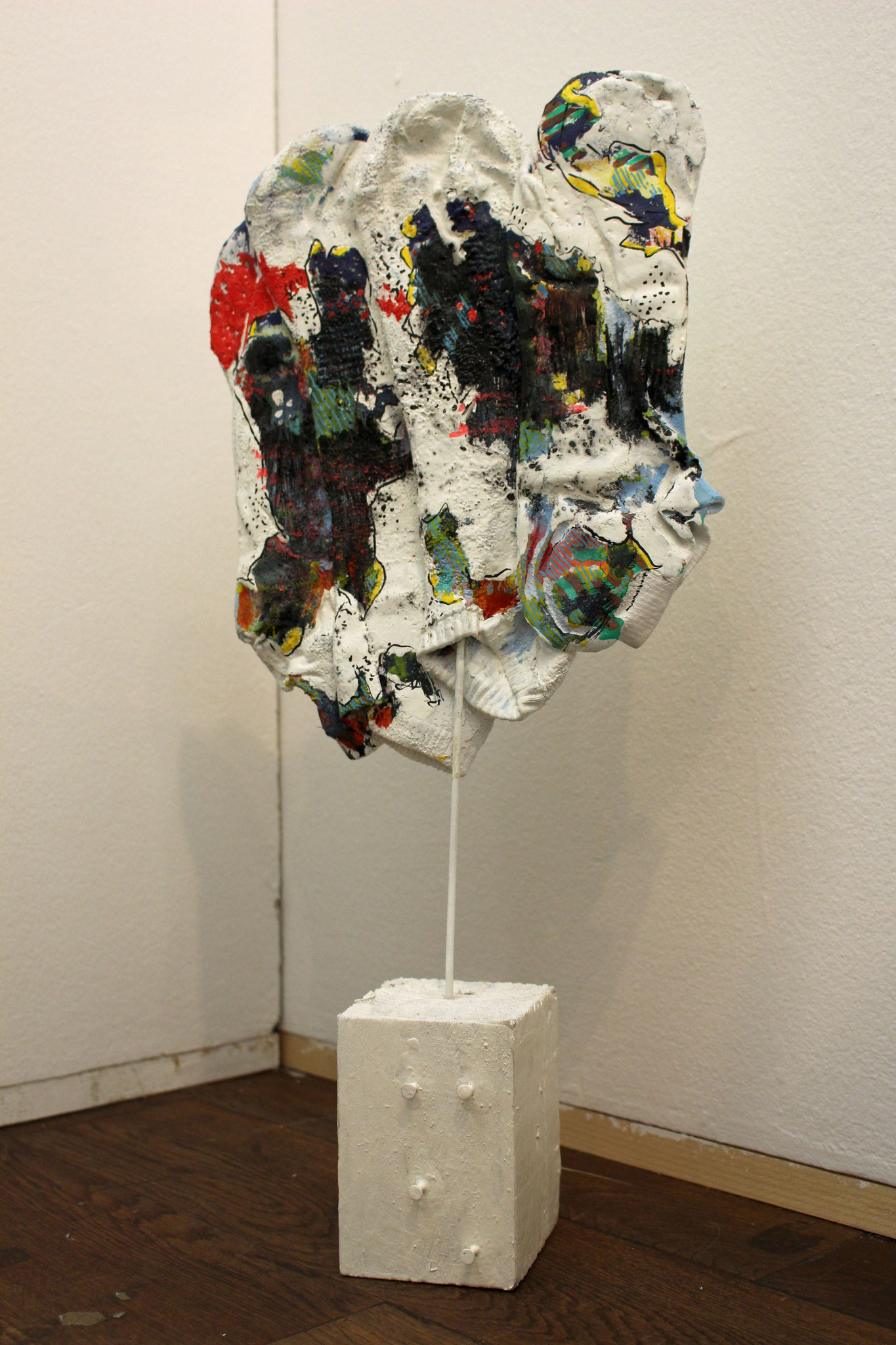 Culture B.D - chaussettes et technique mixte - 2016 - 48x24cm