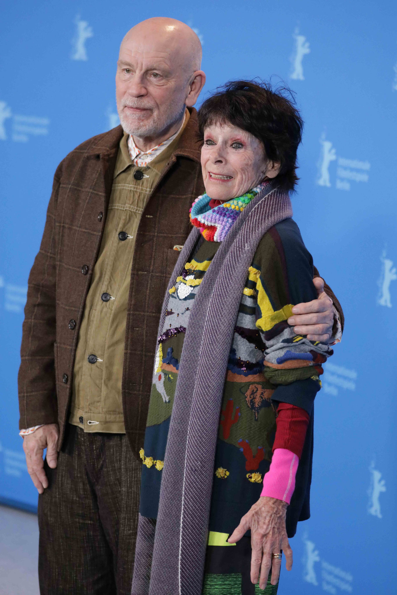 John Malkovich and Geraldine Chaplin during the photo call for the film "Seneca".