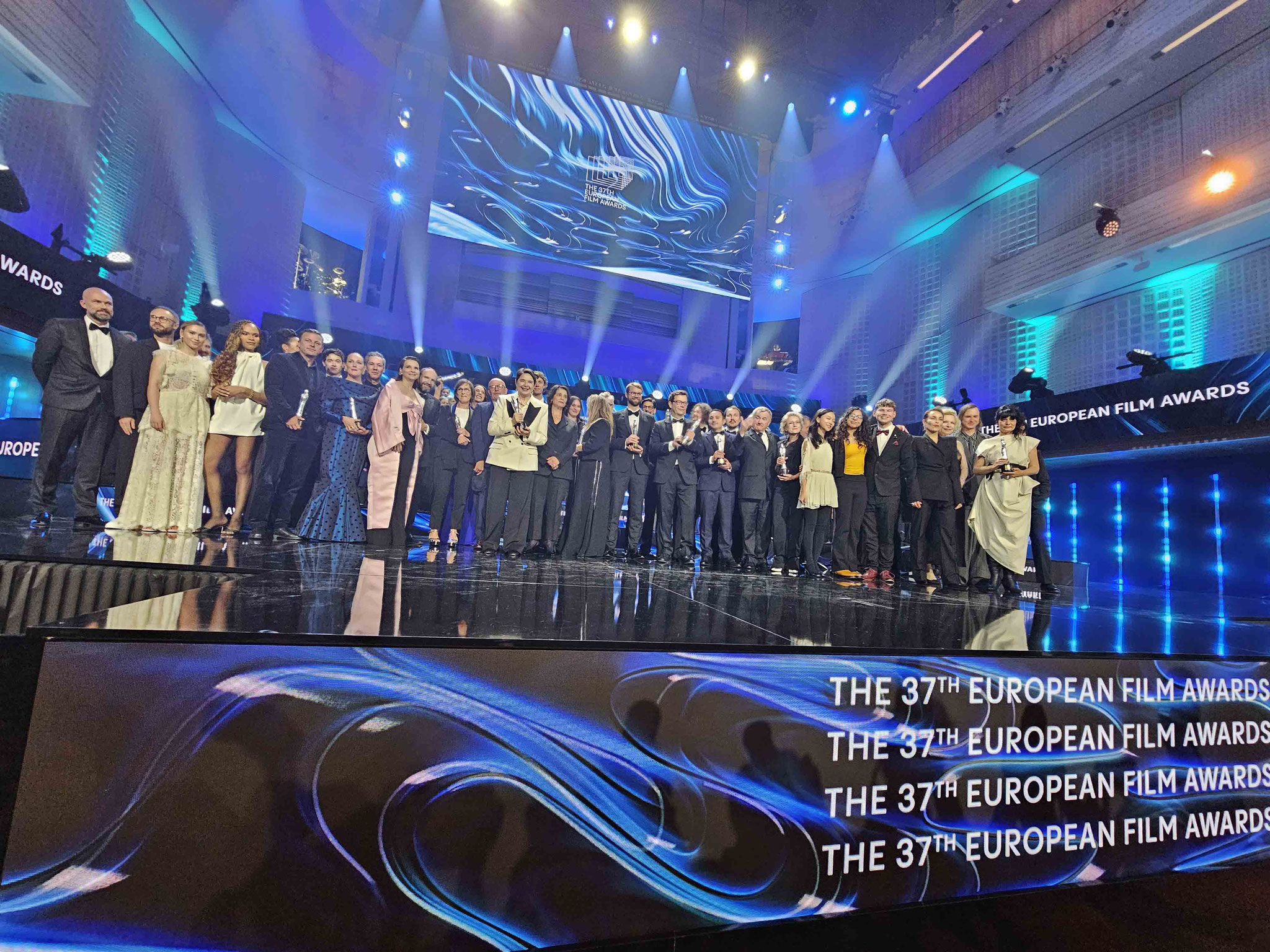 All the winners on stage at the KKL Luzern.