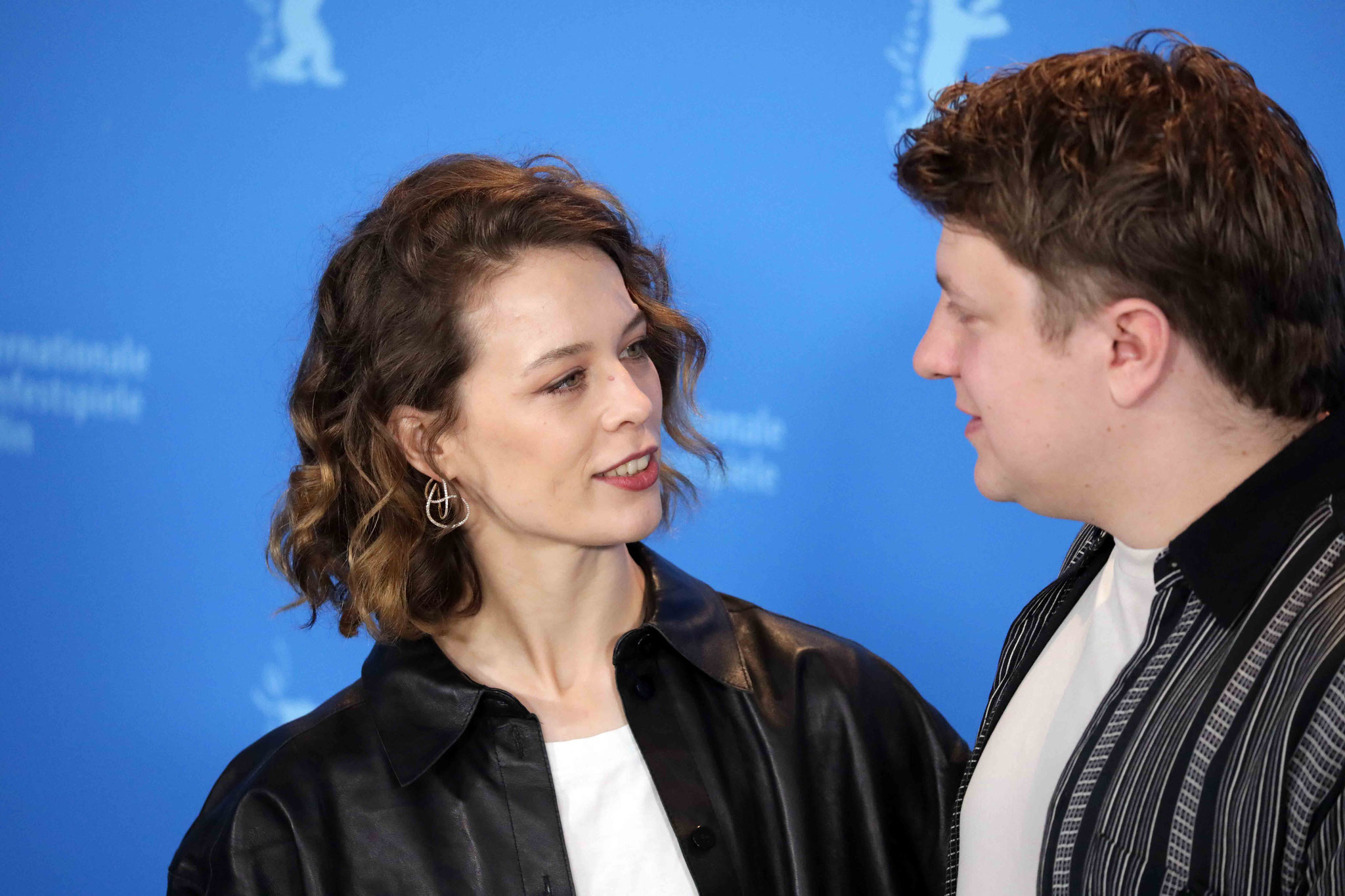 Paula Beer and Thomas Schubert during the photo call for the film "Roter Himmel".