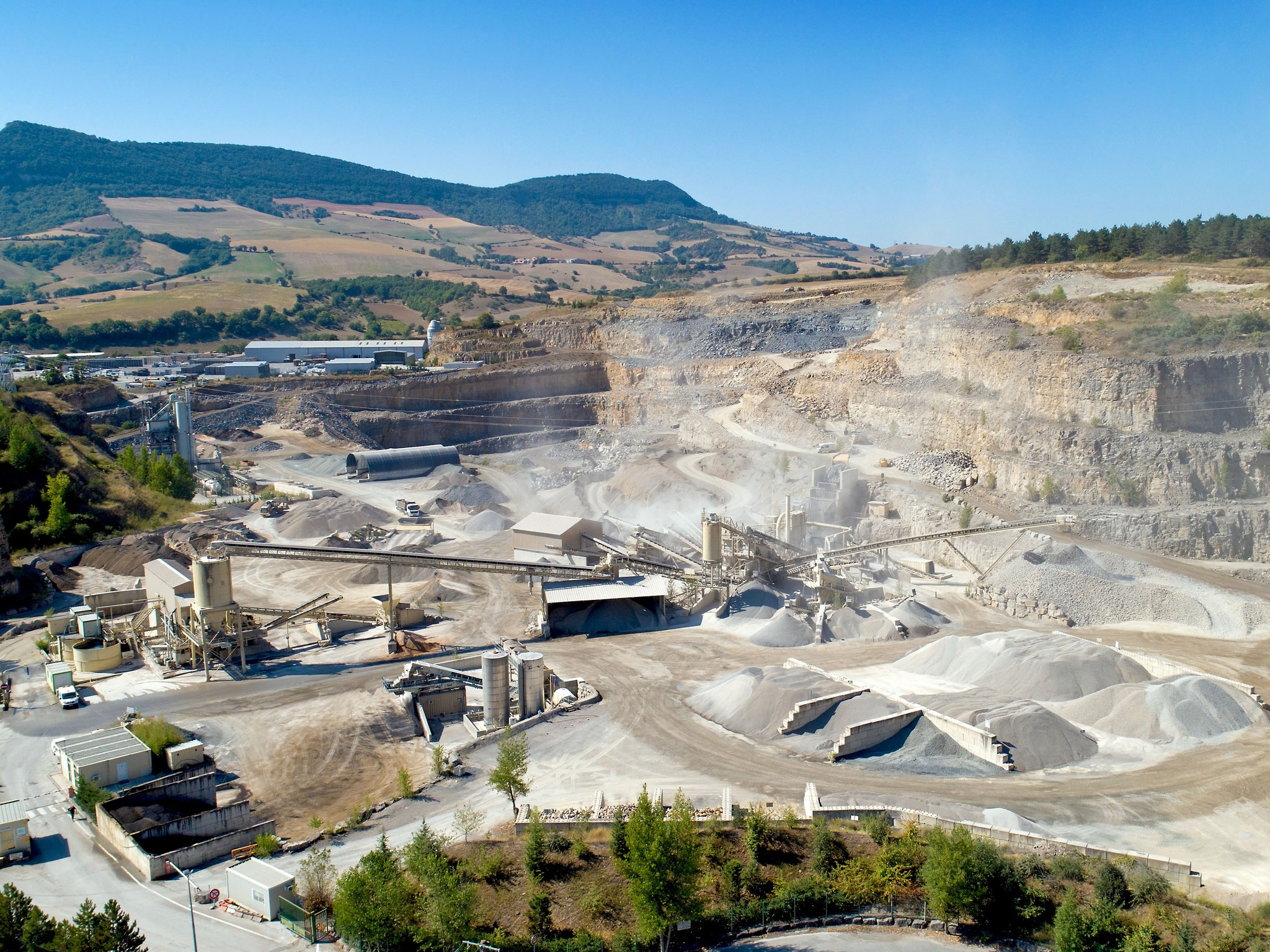 Kalkstein Steinbruch Südfrankreich 