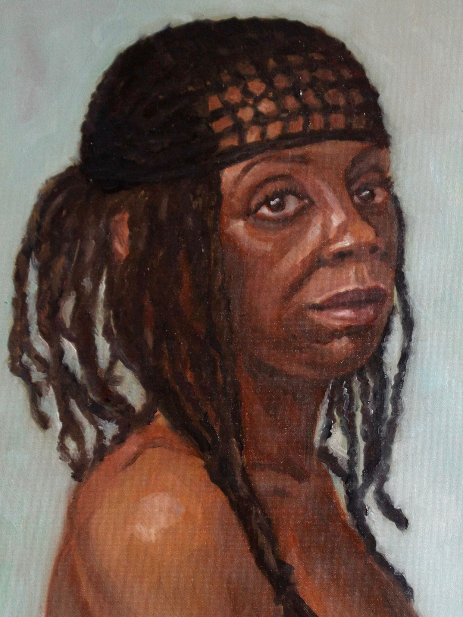 "Chantal", huile sur toile, 35/27cm, détail, 2017