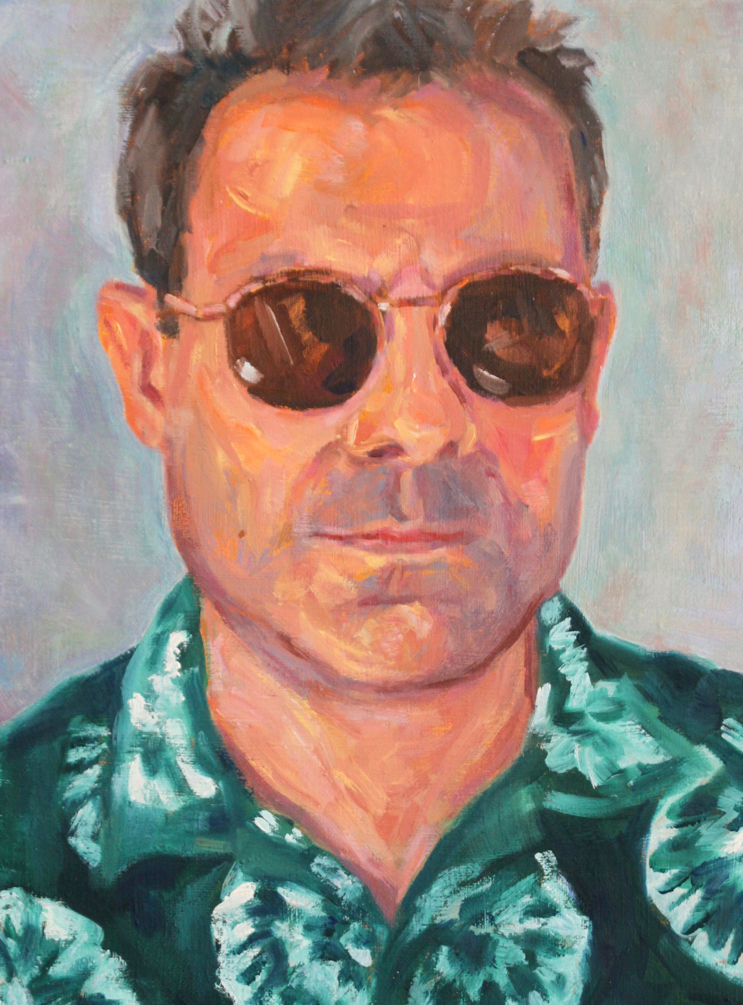 "Trop de soleil!", huile sur toile, 46/38 cm, détail, 2007