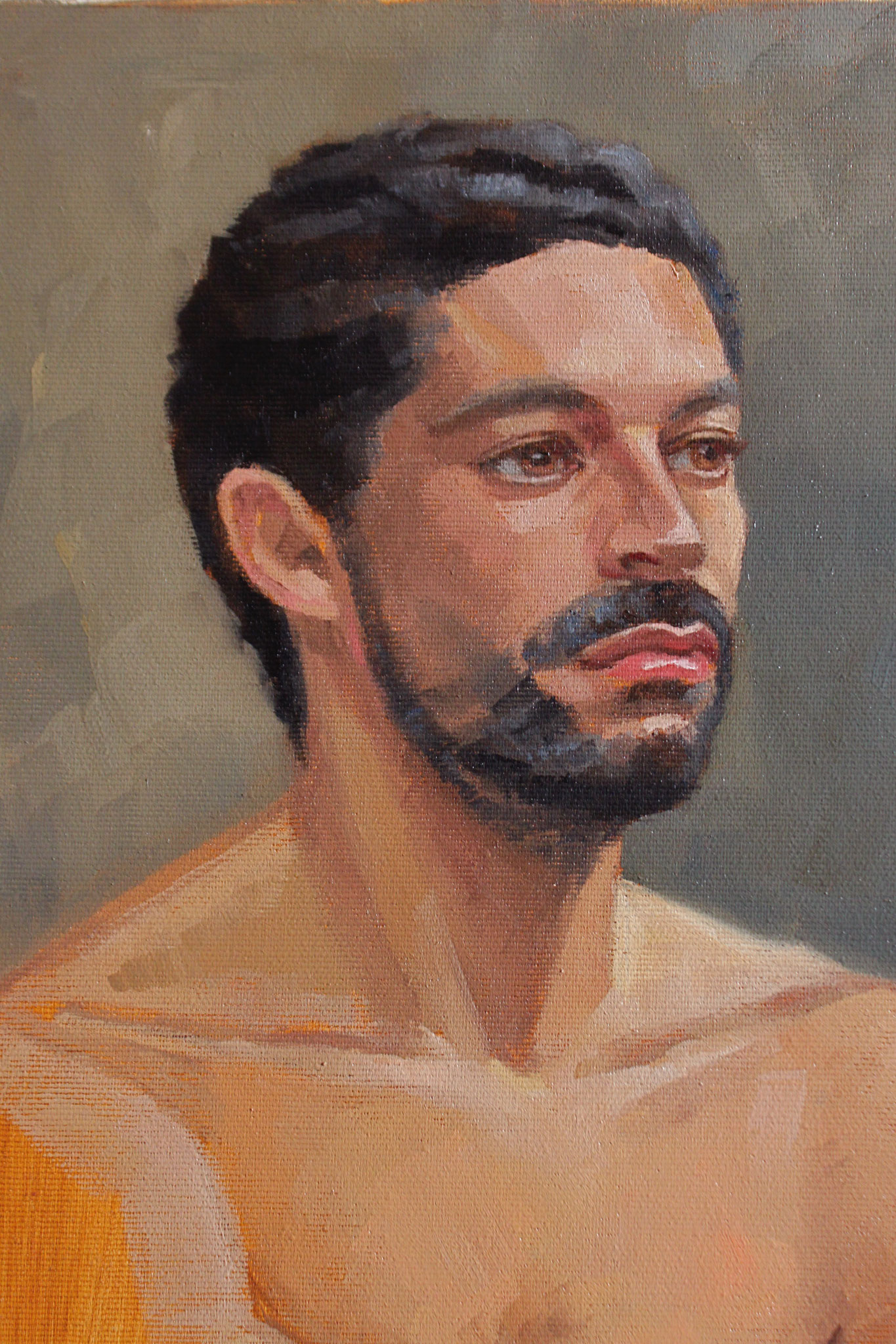 "Miguel", huile sur toile, détail, 2015