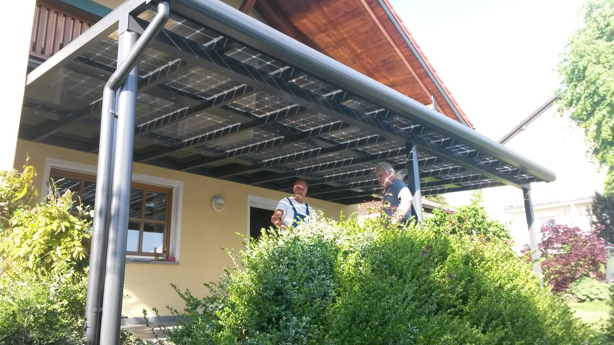 Solaranlage auf Terrasse