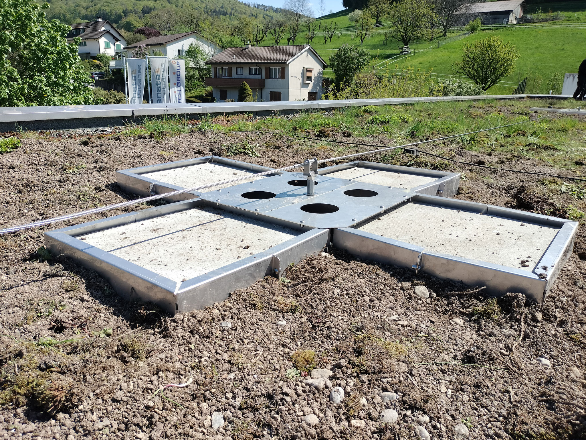 Seilsystem auflastgehalten > keine Dachdurchdringung
