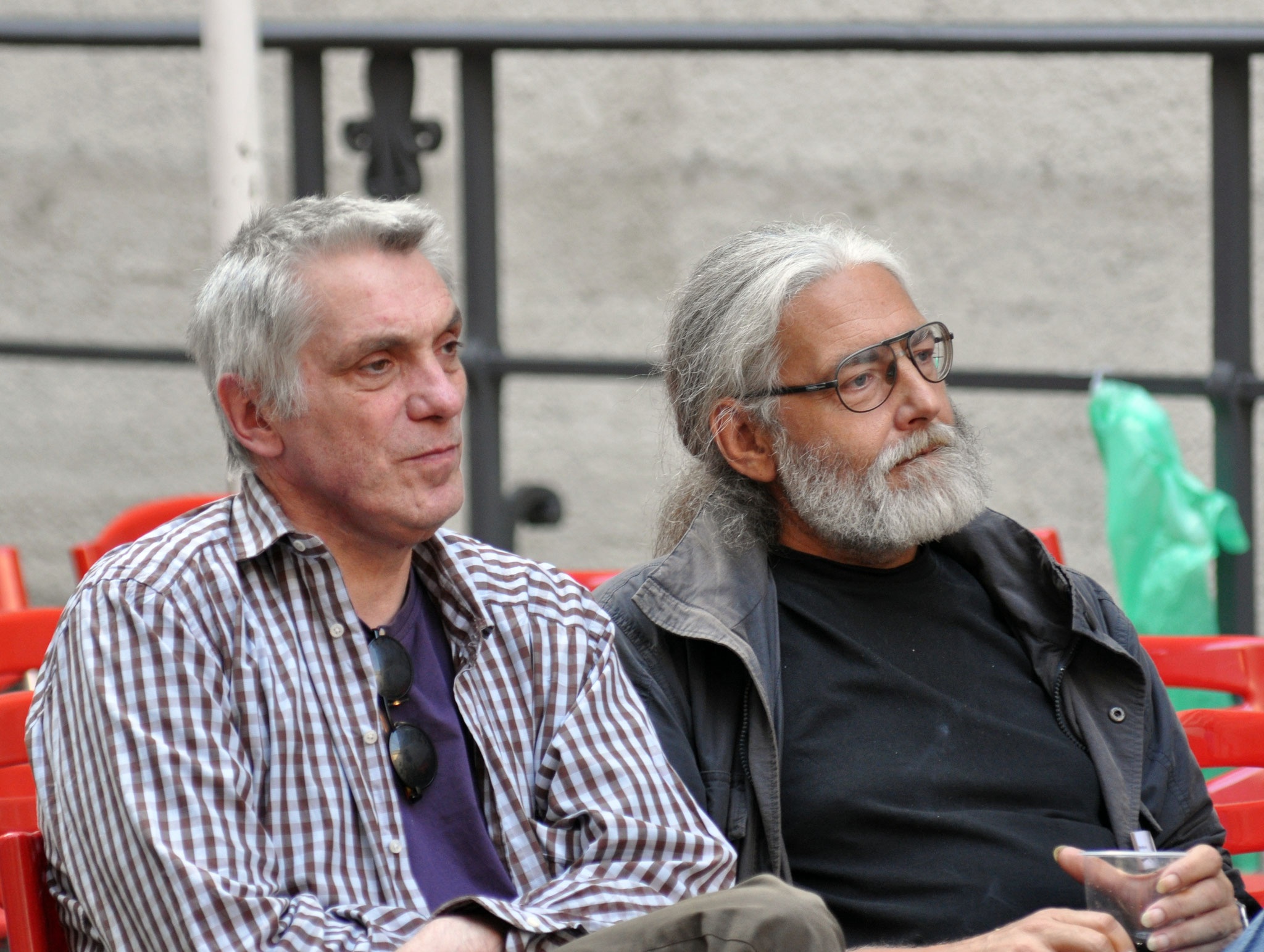 Konzerte im Bürgerhof 16.07.11 Jürgen Gebhardt, Wolfgang F. Lightmaster - Freiwilligen-Zentrum Augsburg - Foto: Martin Schönberger