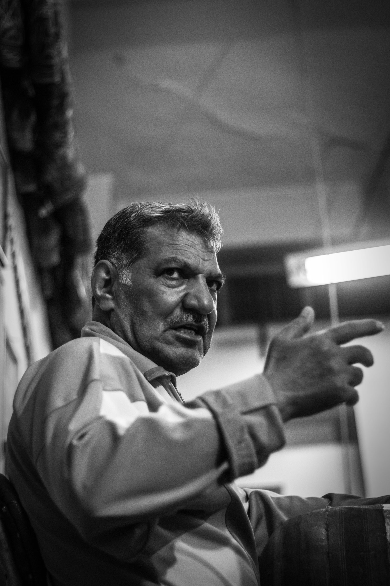 Iranian sports coach in Isfahan, Iran. March 2017. 