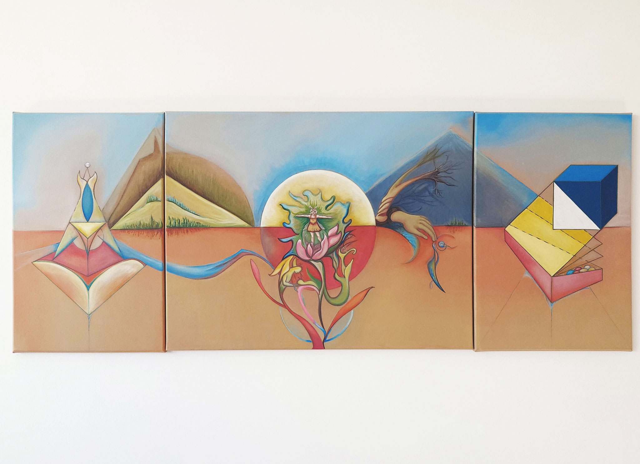 Triptychon "Elemente" für die Grundschule Sanitz 2022