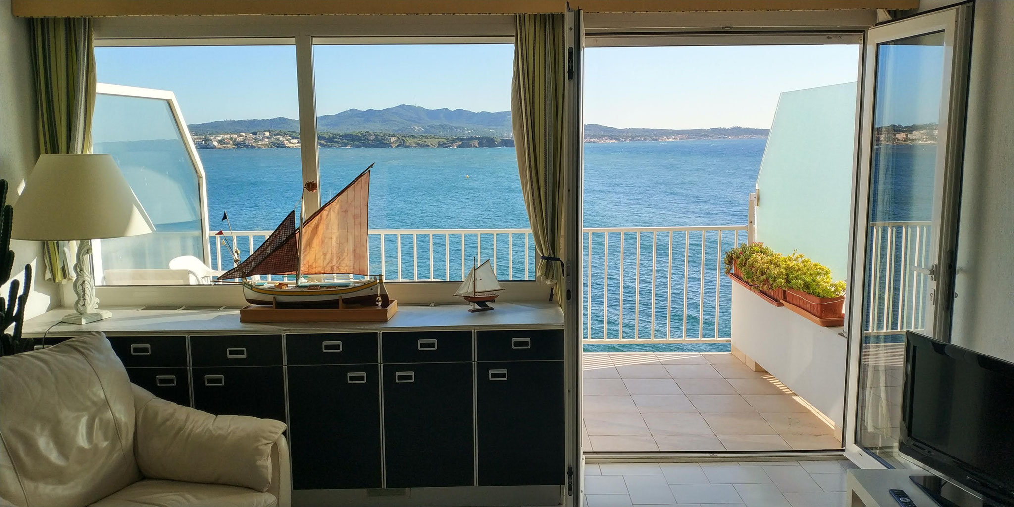 Vue mer appartement Sanary