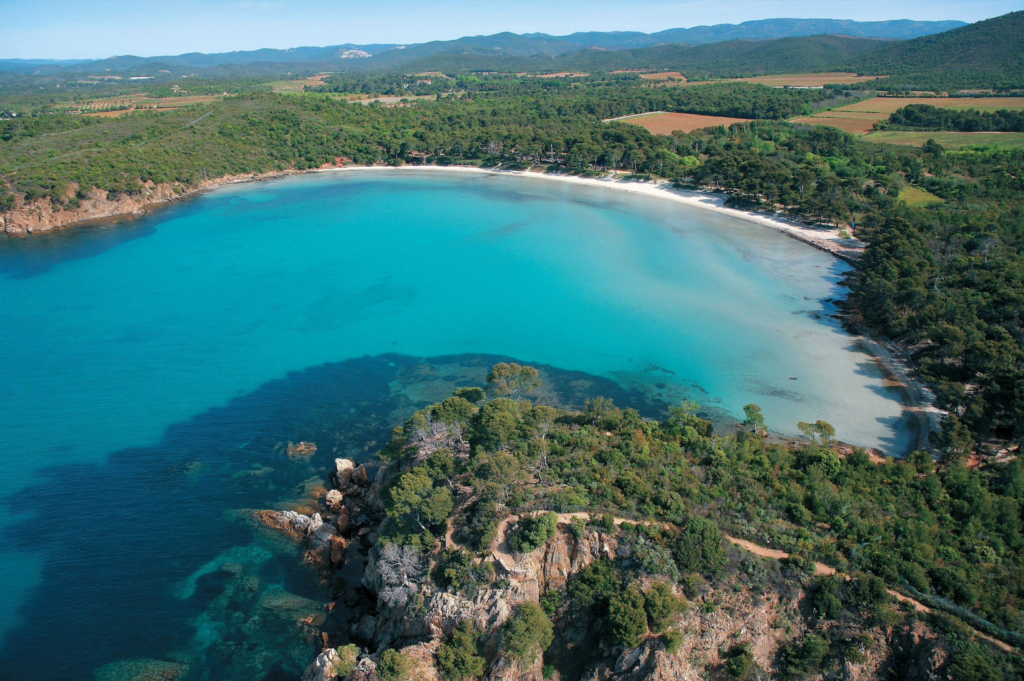 Plage de l'Estagnol vue du ciel