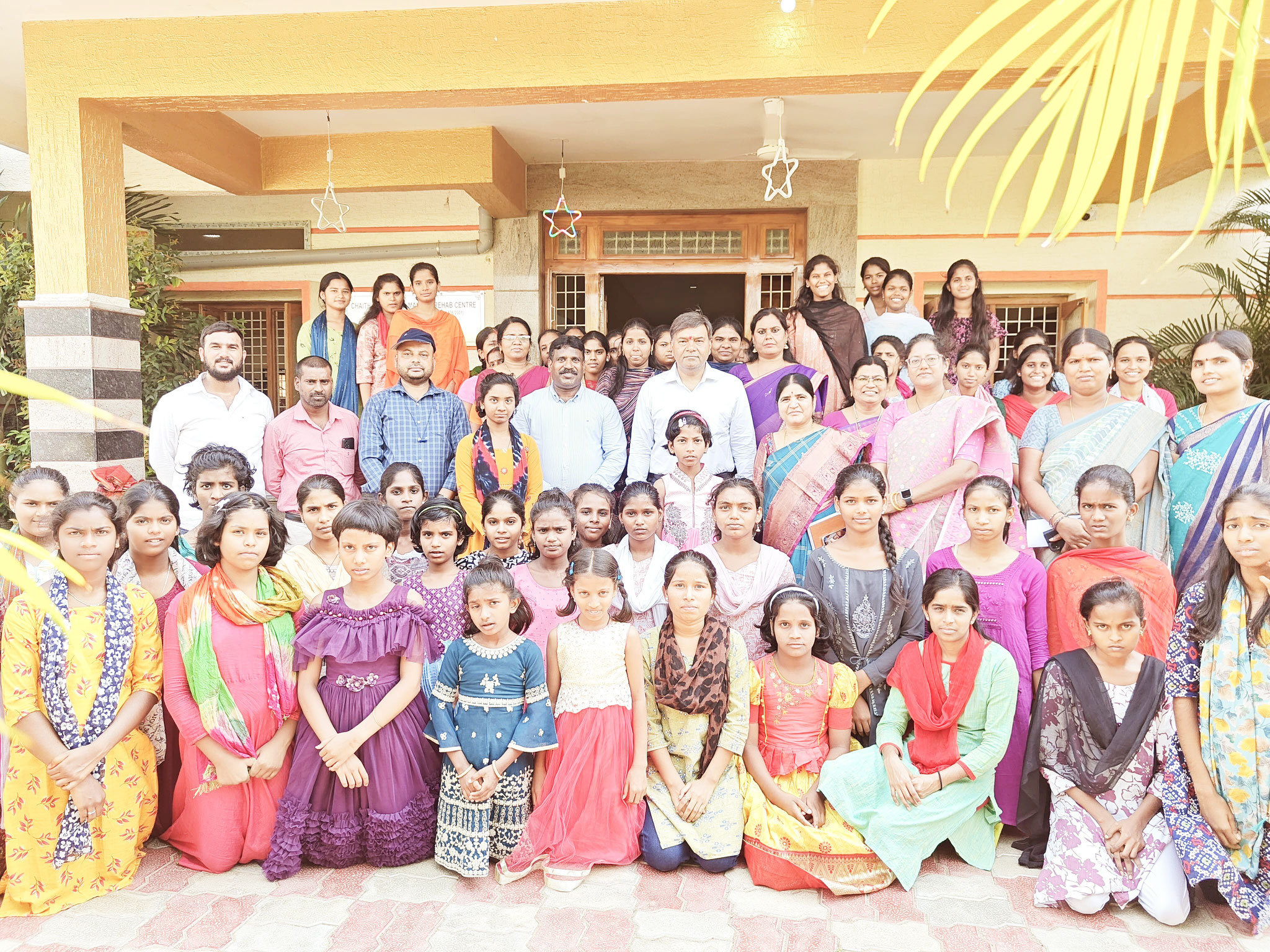 Dr.Sanjeev Sharma,ITS, Member Secretary,NCPCR,  with CMM family ( Team and Girls) on his visit to CMM Children Home