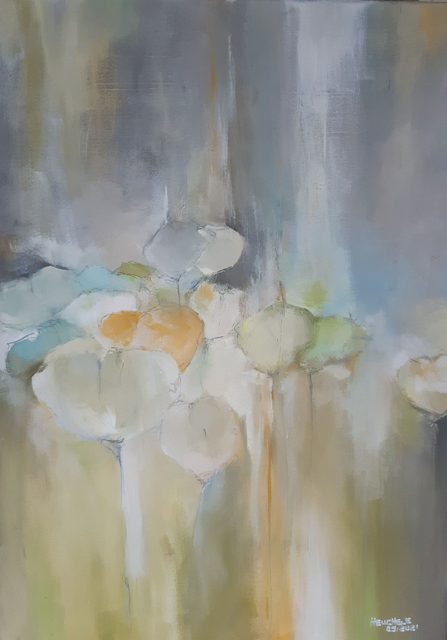 Turkis Flower 50 x 70