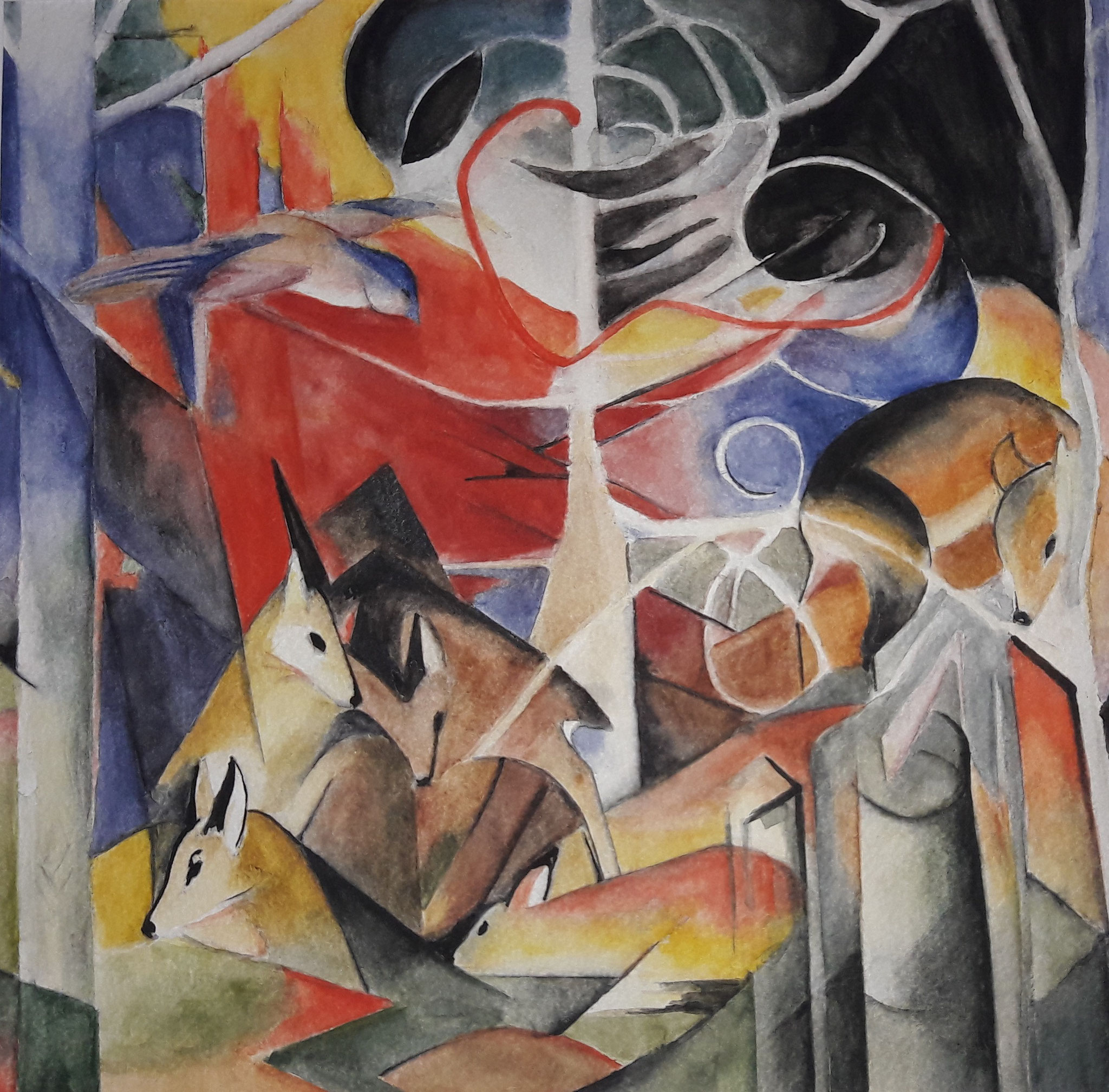 Rehe im Wald I by Franz Marc