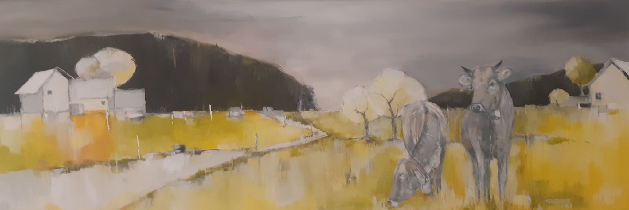 Balance mit Kühen 150 x 50