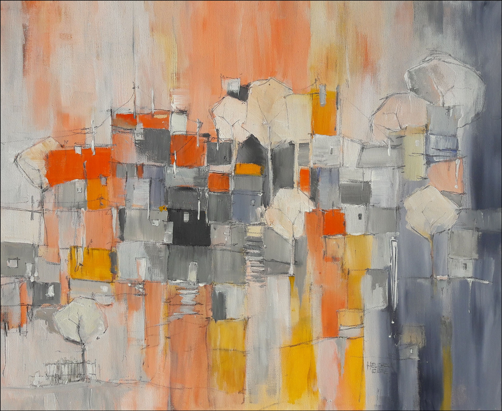 "Schwarzes Haus" - 2018 - 60 x 50