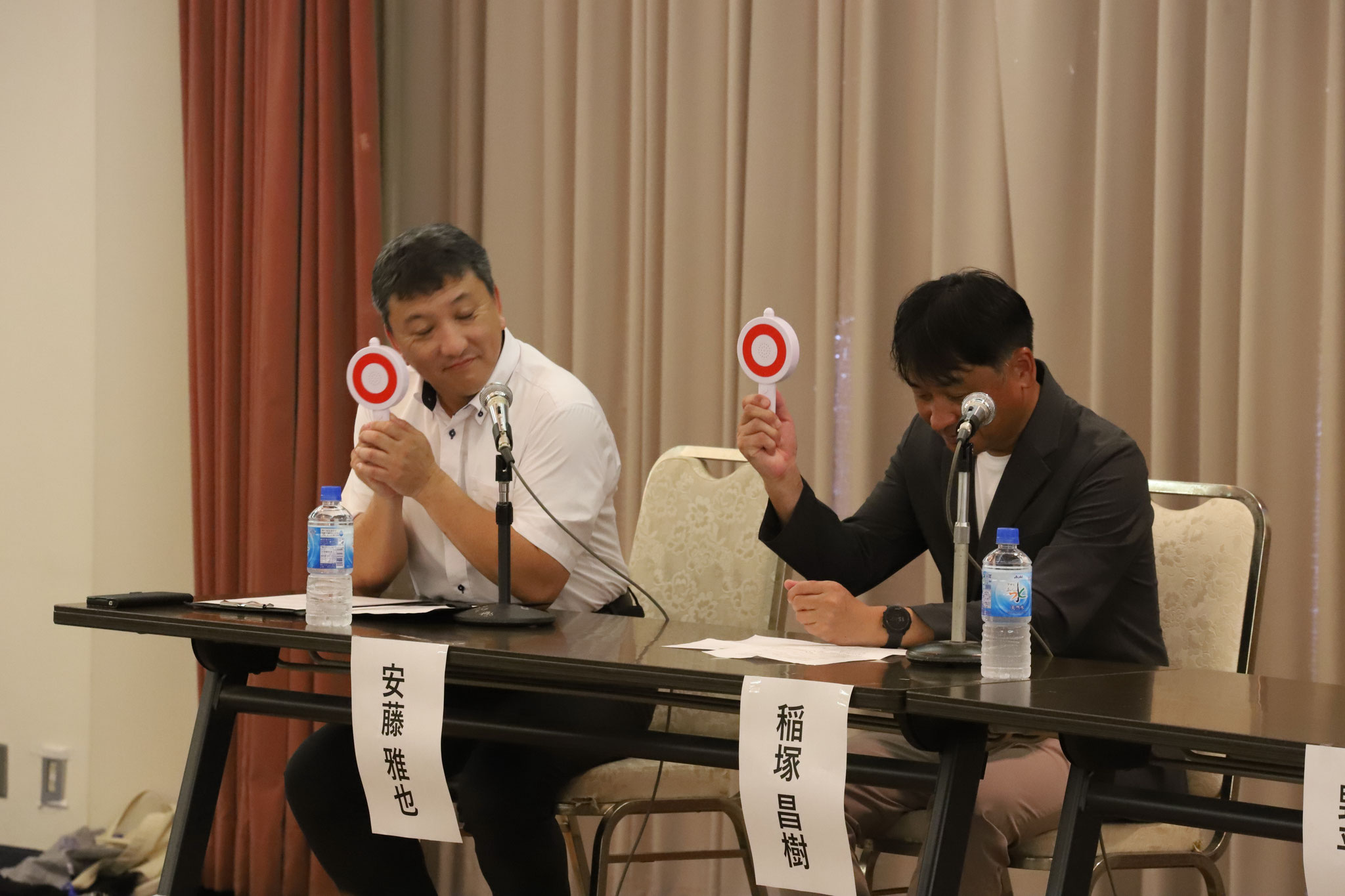 稲塚選手と安藤選手のお父様