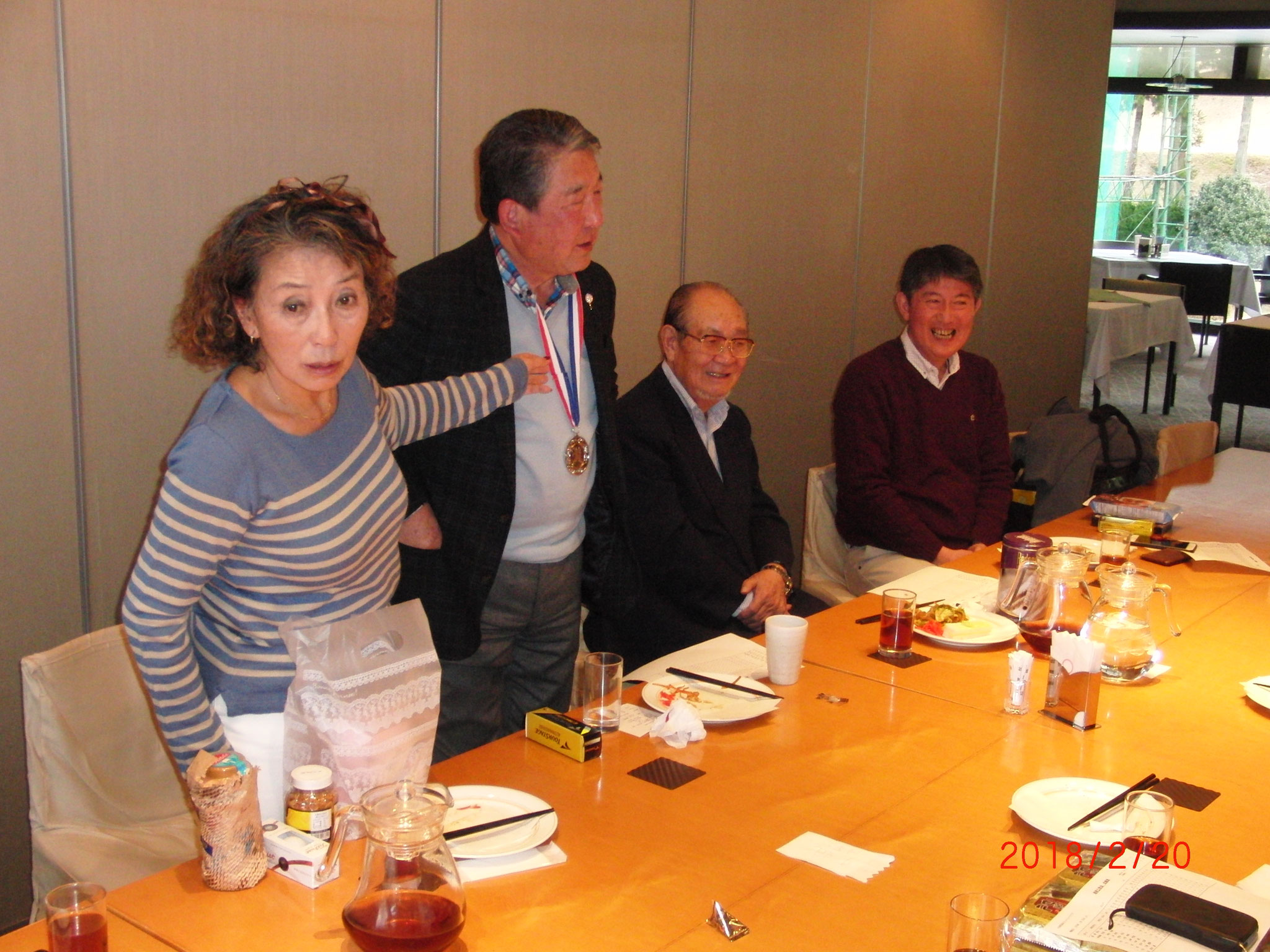 パーティ　小宮さん、徳光さん、鈴木さん、ニアピンの林さん、