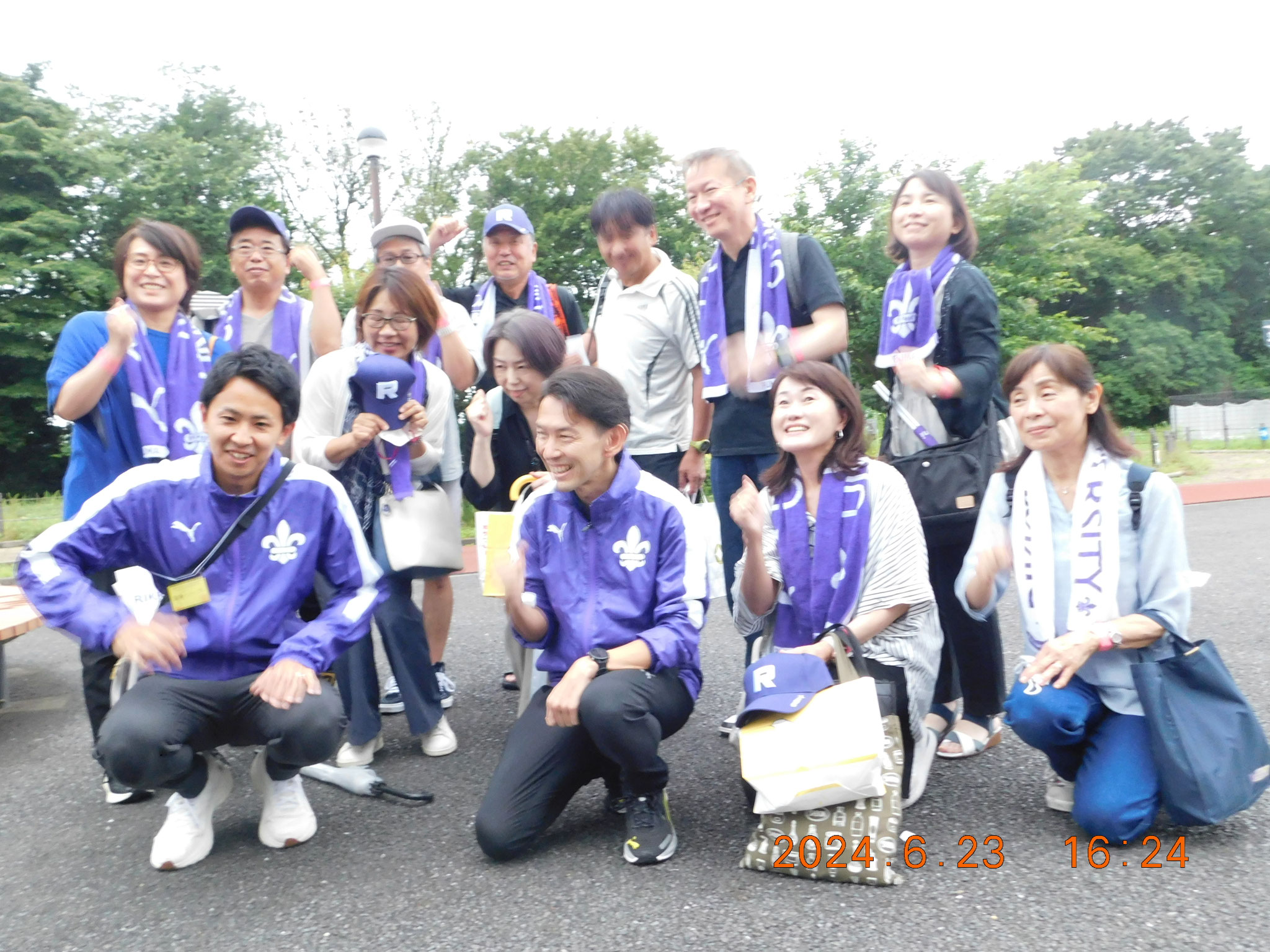 選手のパパママ会と高林監督林コーチ