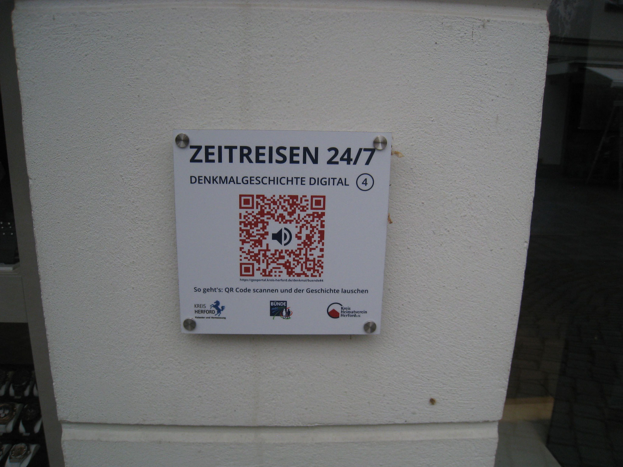 QR-Codes an Bünder Denkmälern