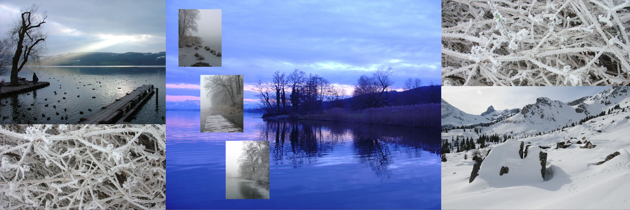 Collage Winter (Greifensee/Braunwald, Schweiz, 2004-2010)