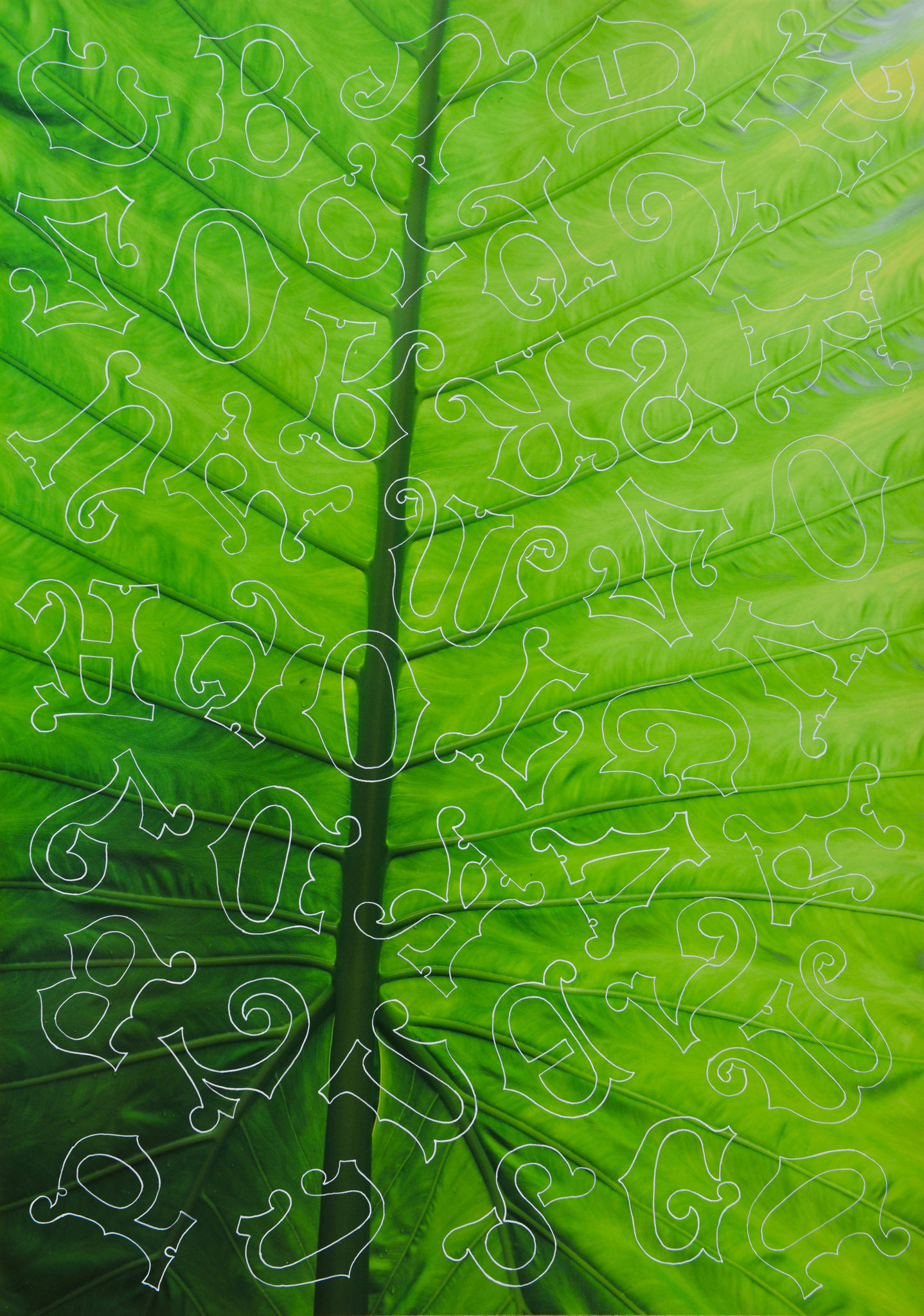 Gotisches Blatt (Zürich, Schweiz, 2008) - Gotische Initialen