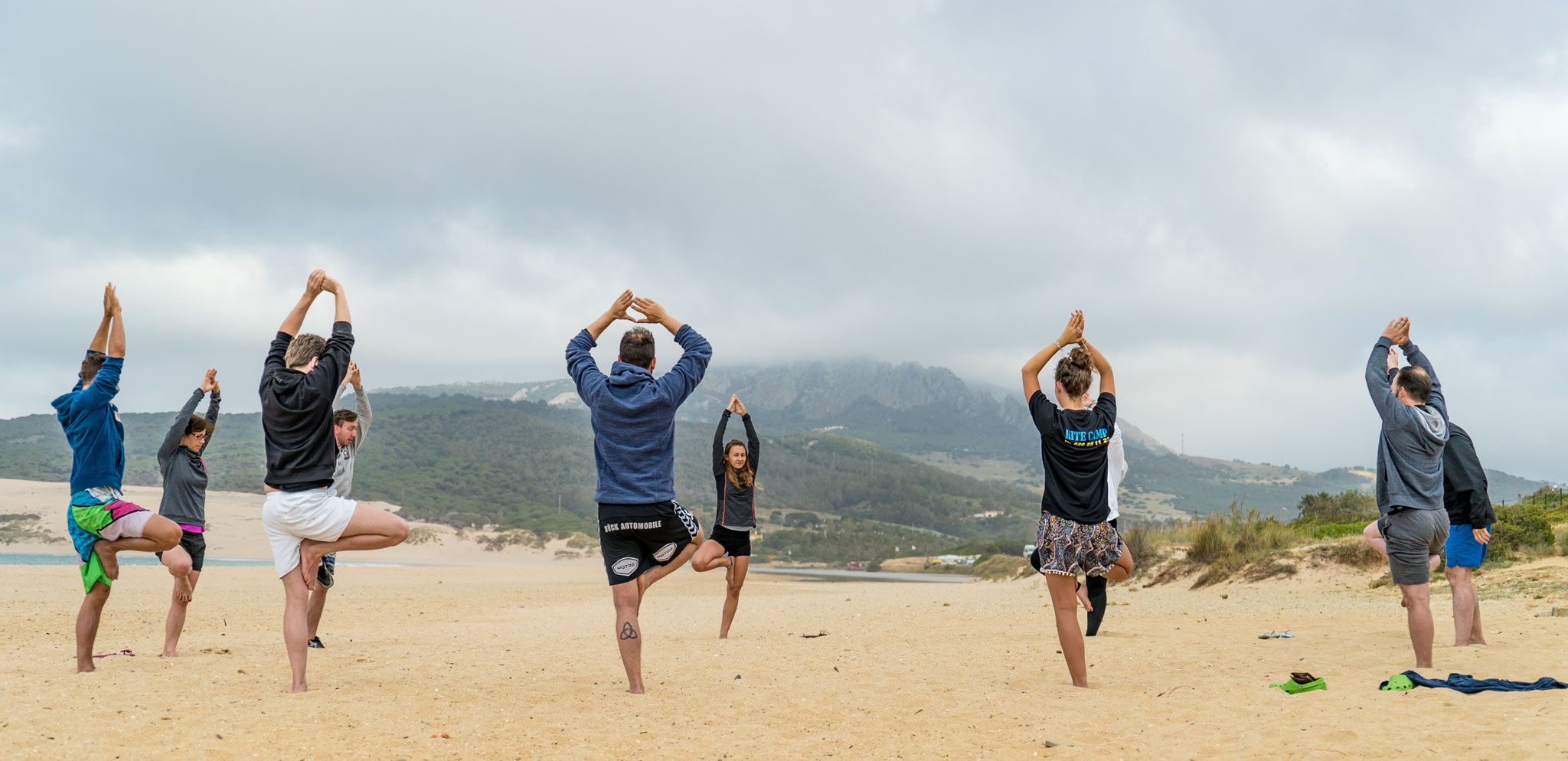 Kitesurf and Yoga Kitesurfing Tarifa Spain learn how to kitesurf