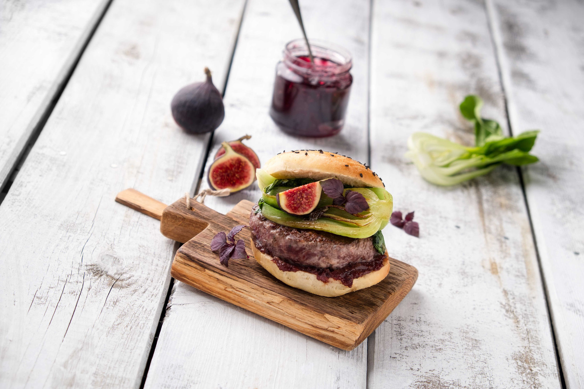 Food-Fotografie Burger - aufgenommen beim Workshop am 23.10.2016.