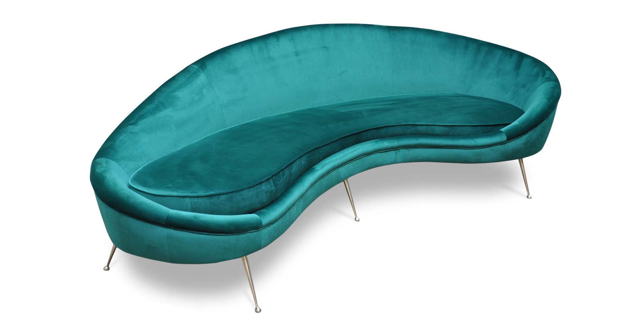 Ico Parisi mid century curved sofa Los Angeles