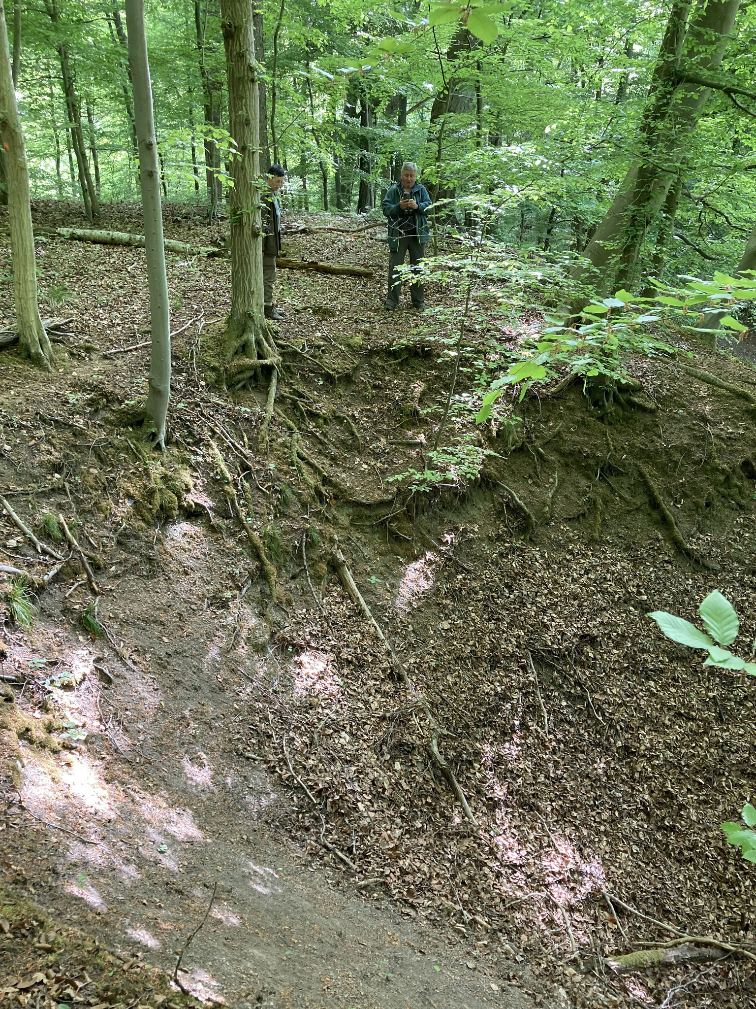 Am Rand des Erdfalls; Foto: Michael Wetzel