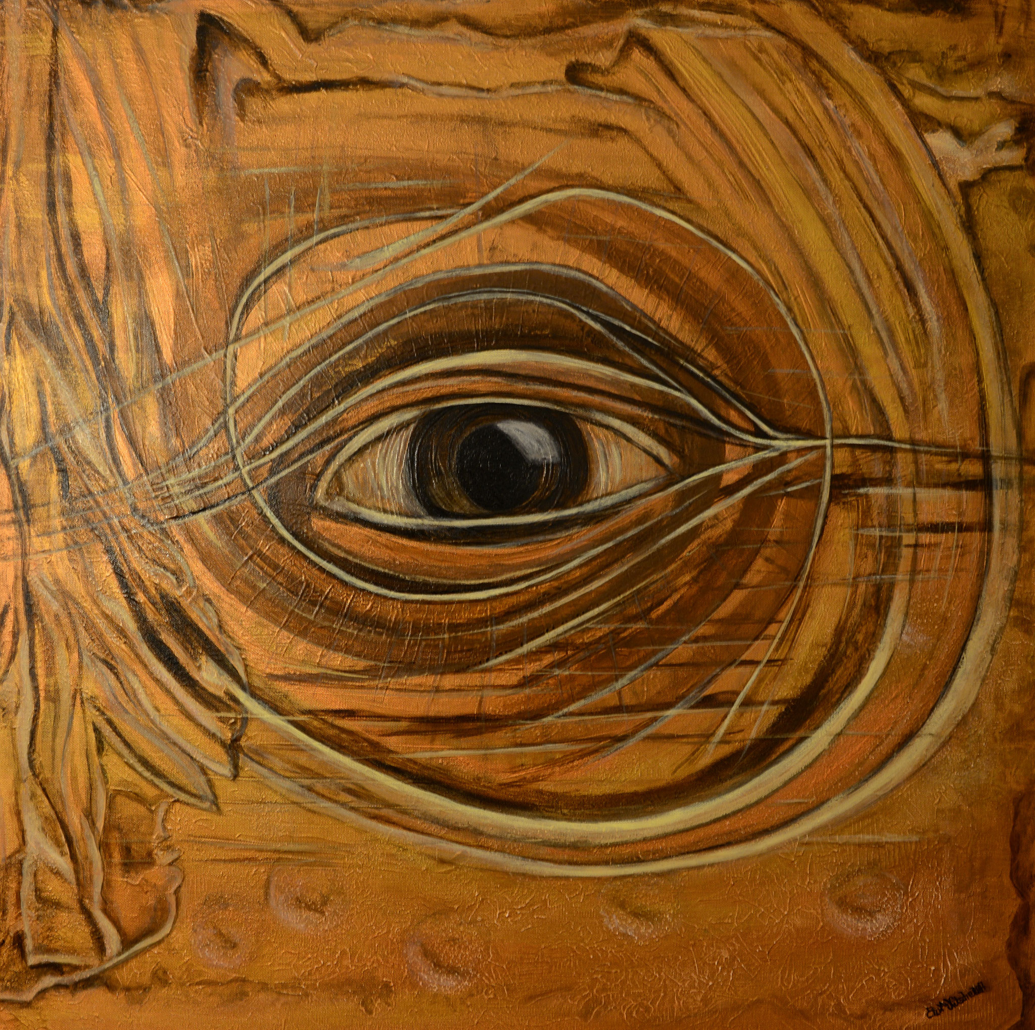 Stumm, Acryl auf Leinwand, Mixed Media, 80/80cm, 2017