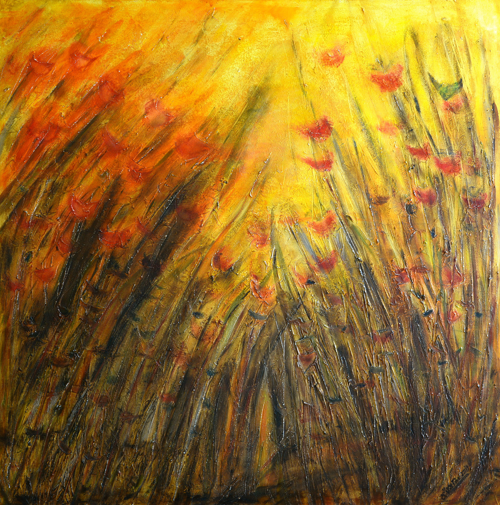 Durchblick, Acryl auf Leinwand, Mixed Media, 120/120cm, 2017