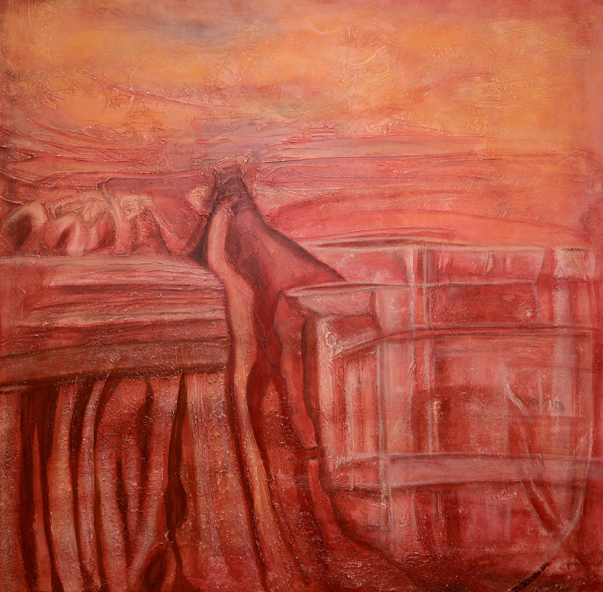 Quid aliud?, Acryl auf Leinwand, Mixed Media, 120/120cm, 2016