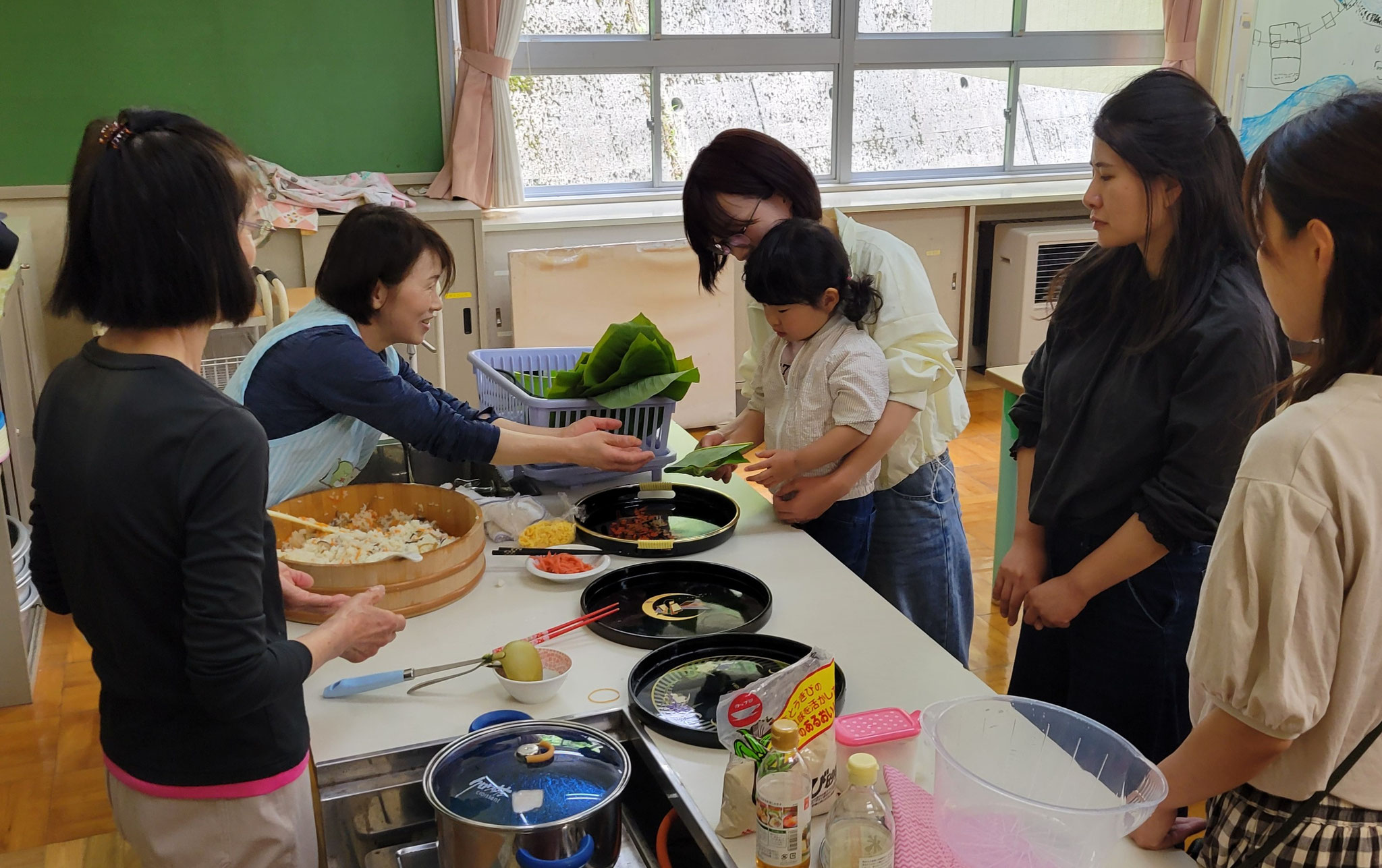 朴葉寿司作り