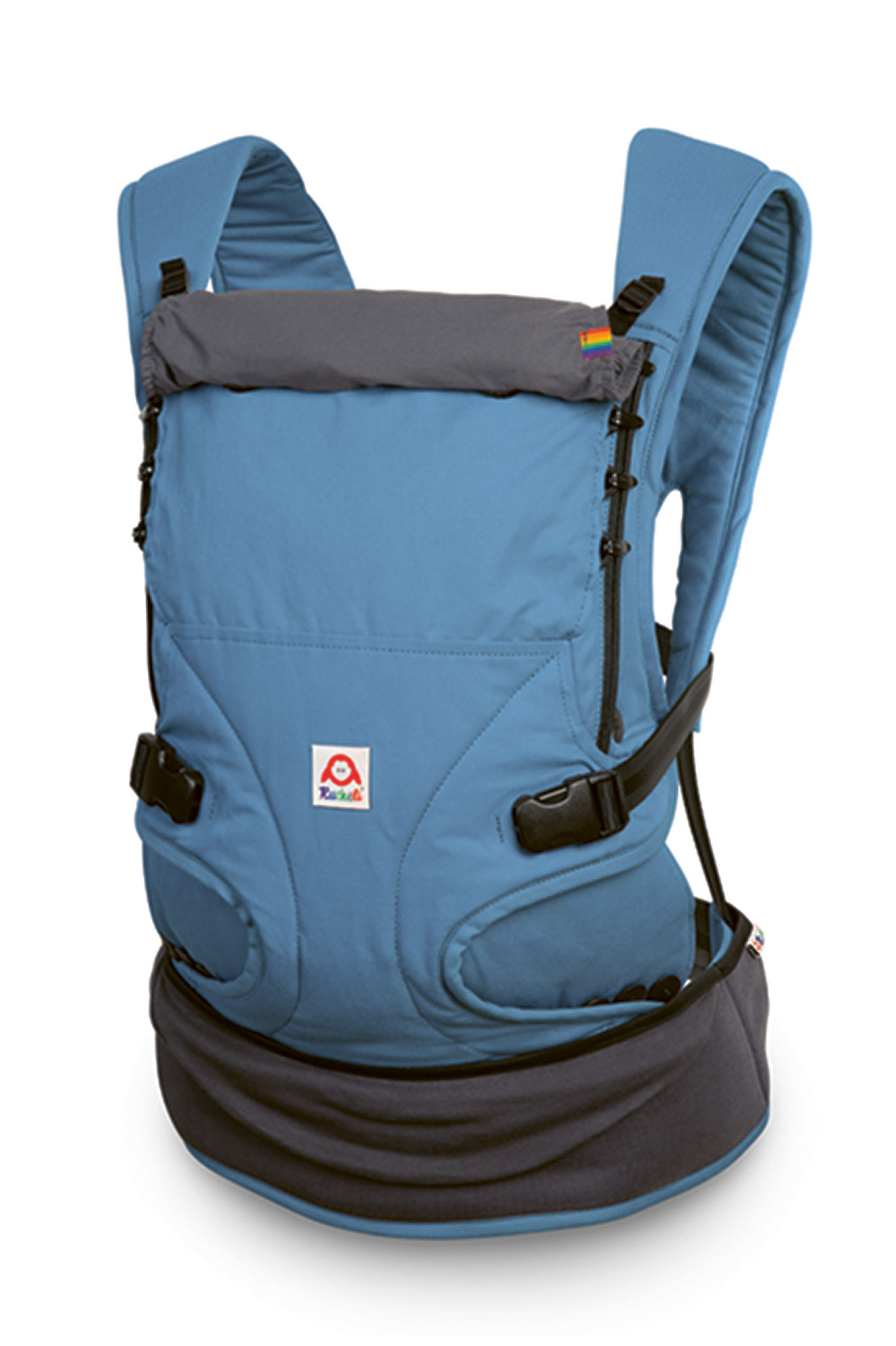 Ruckeli Babytrage in Blue & Grey (Hellblau) aus Bio-Baumwolle
