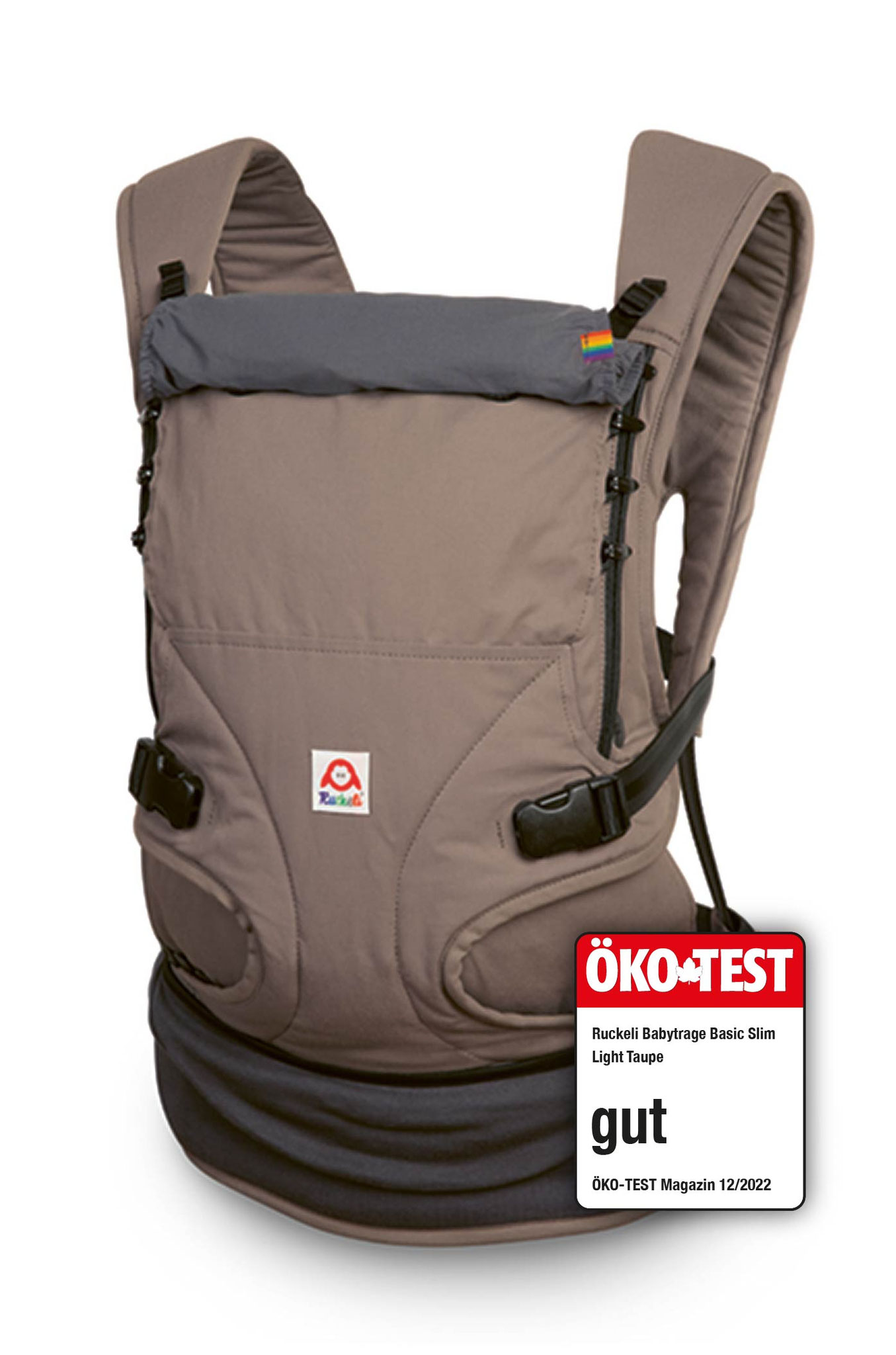 Ruckeli Babytrage in Light Taupe (Beige) aus Bio-Baumwolle