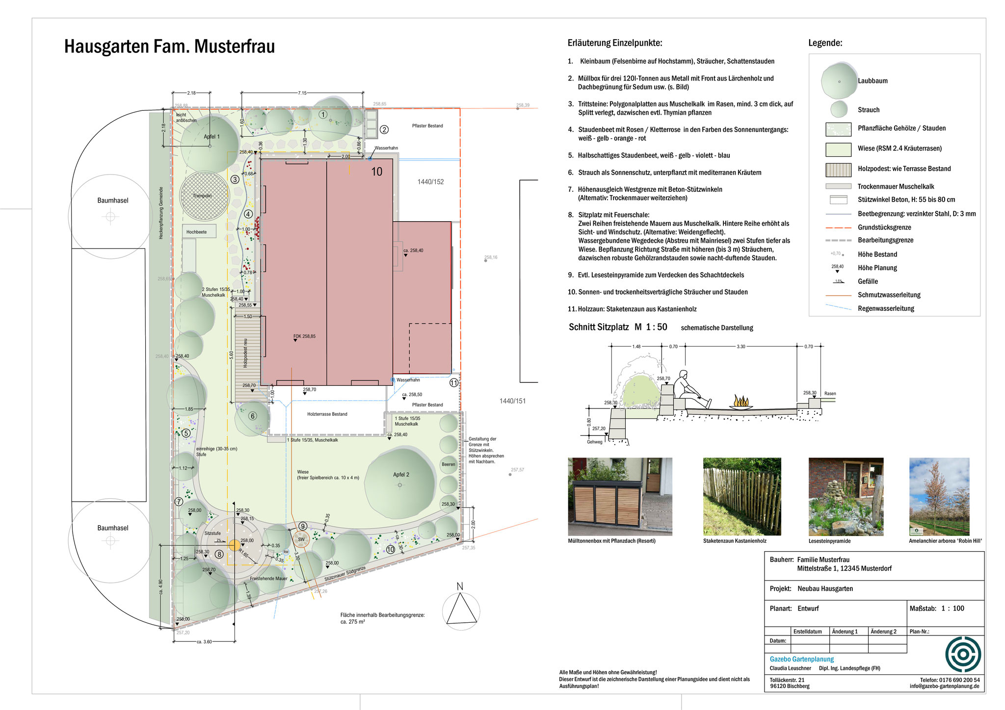 Familiengarten mit viel Naturstein, 2022