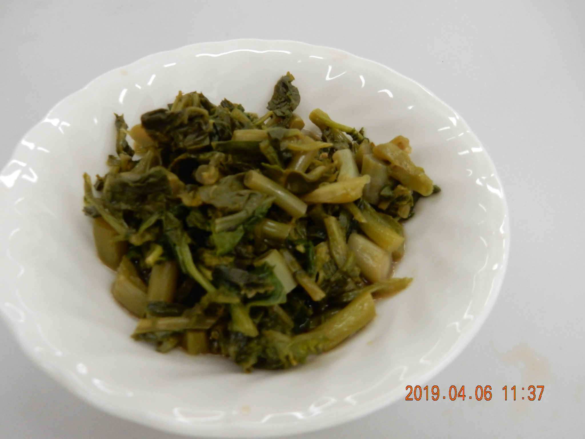 春シリーズ③　からし菜の和え物　個人的には大好き
