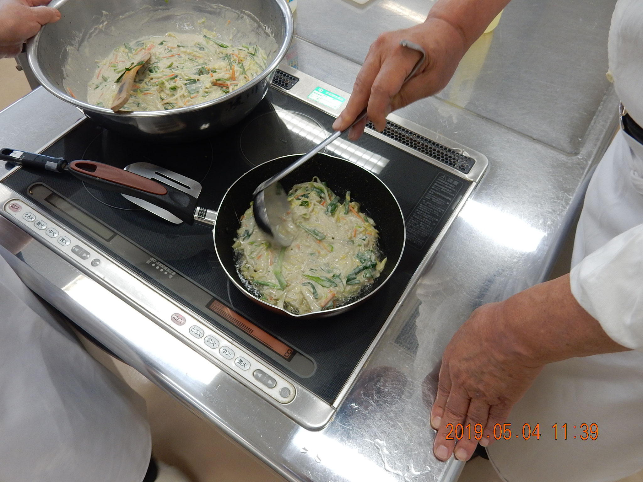間もなくそばチジミ完成です