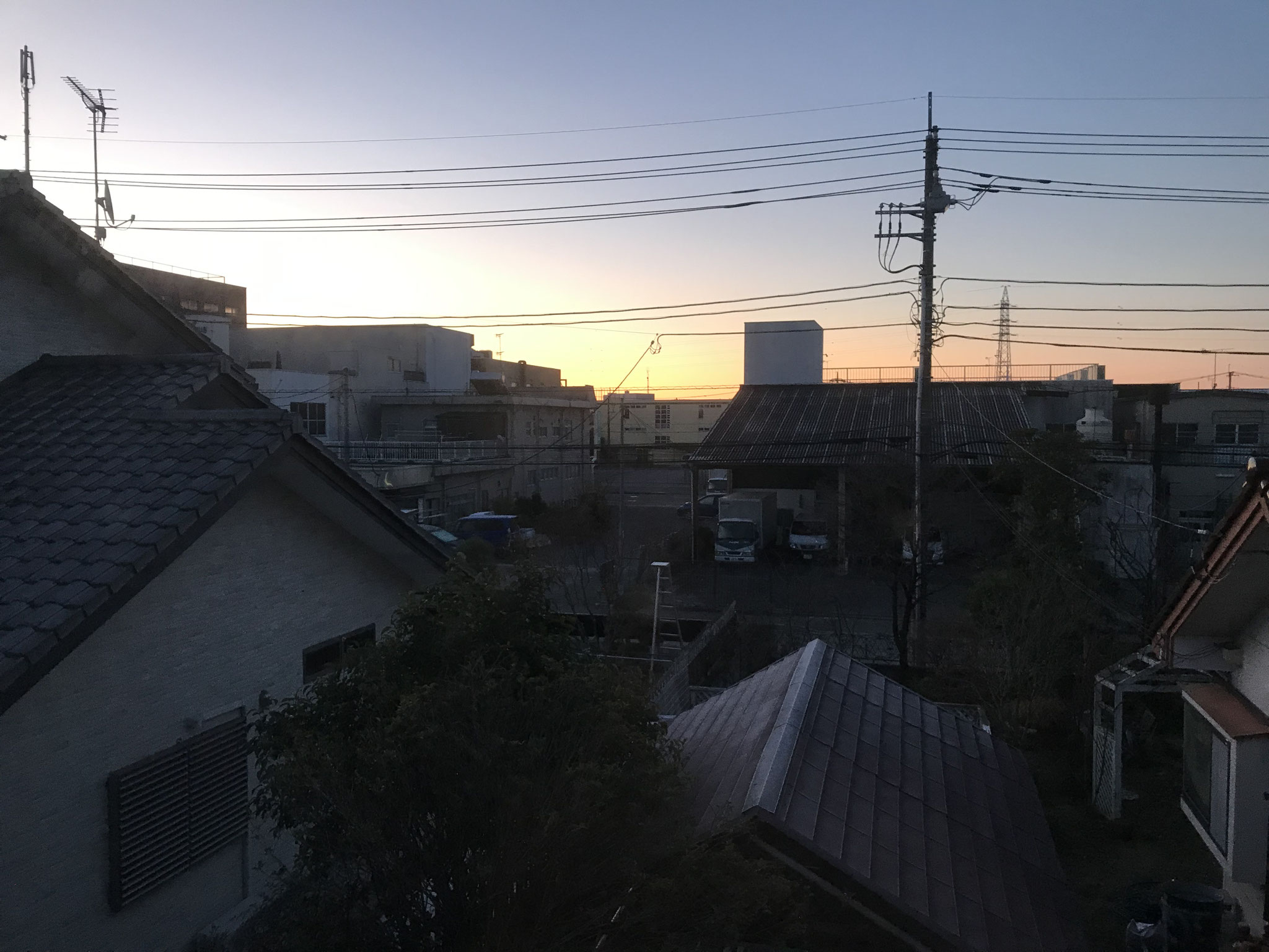 令和二年正月四日の朝焼け　