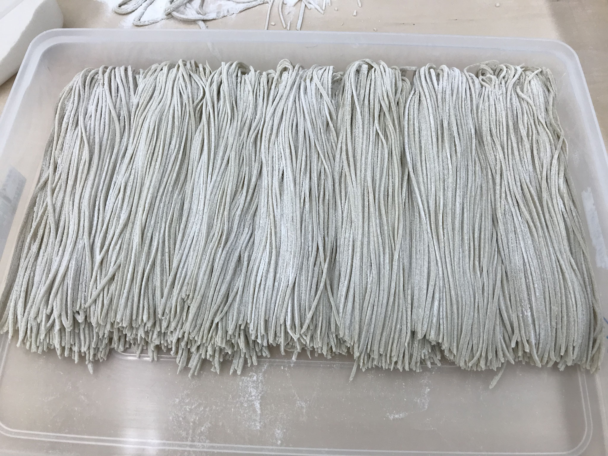 初打ちの蕎麦　見事な賄い蕎麦