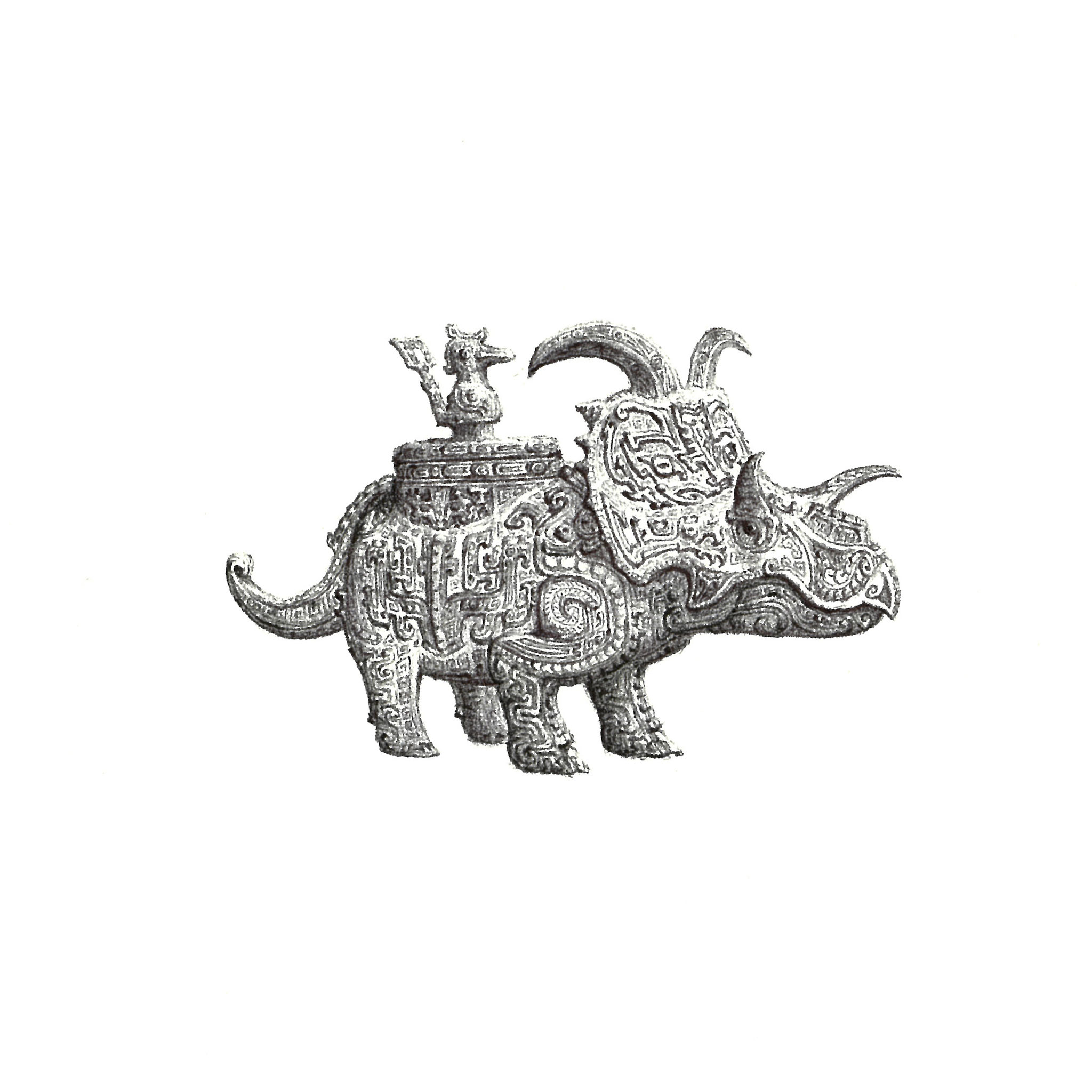 Ritual Bronze: Albertoceratops / 2019 / Ballpoint pen