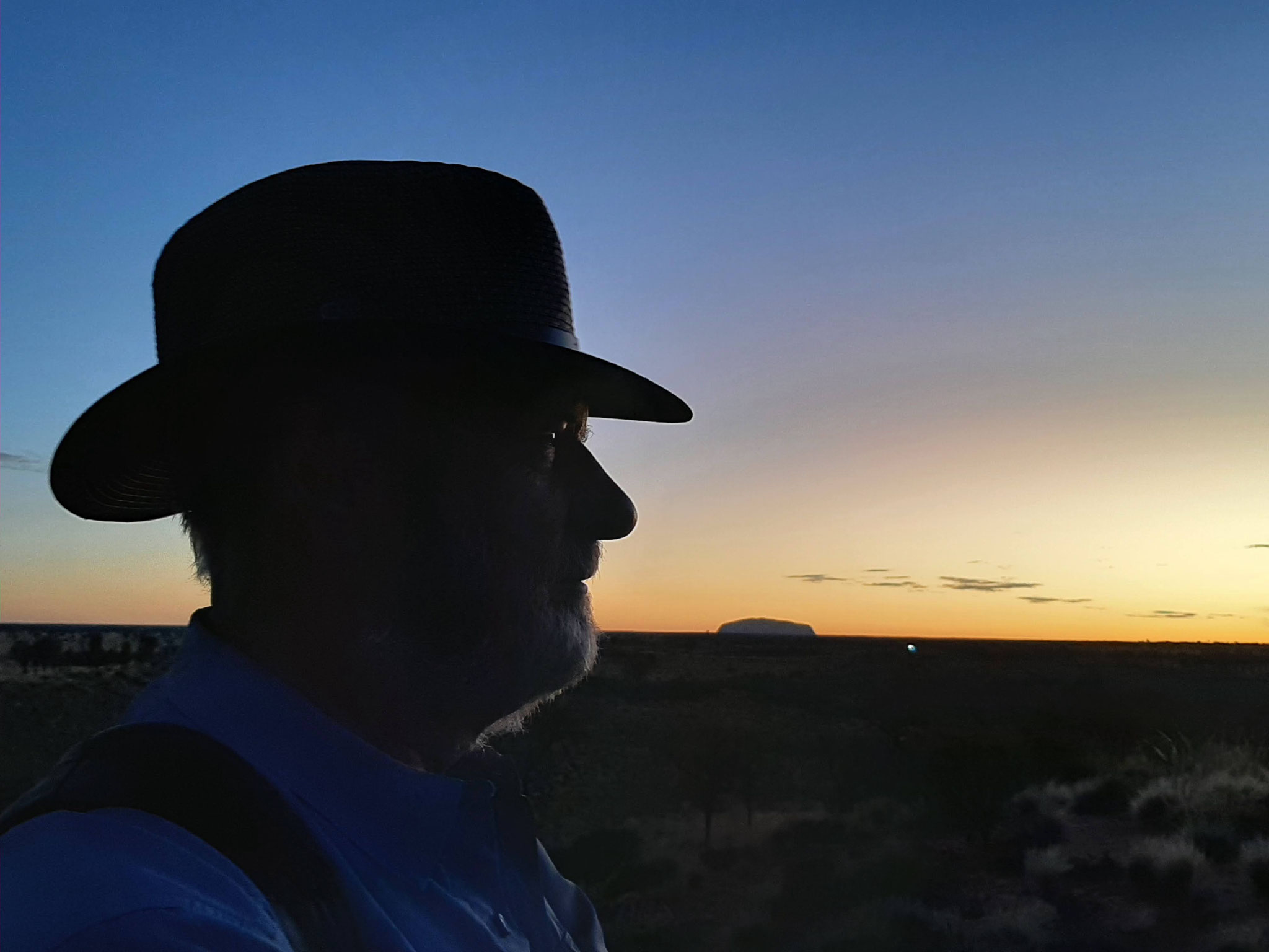 puesta de sol en Uluru con Willi