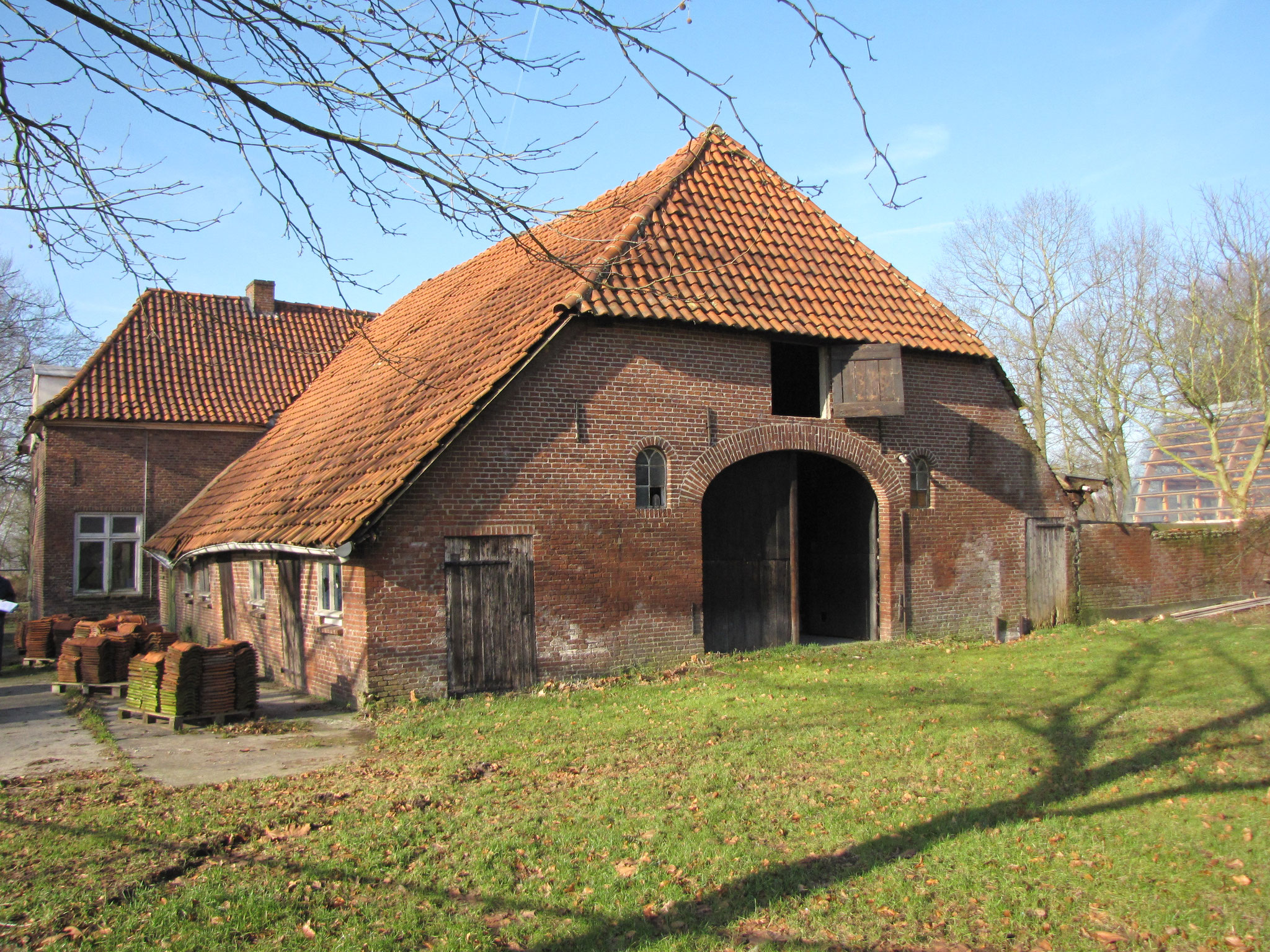 De achtergevel van het achterhuis. 