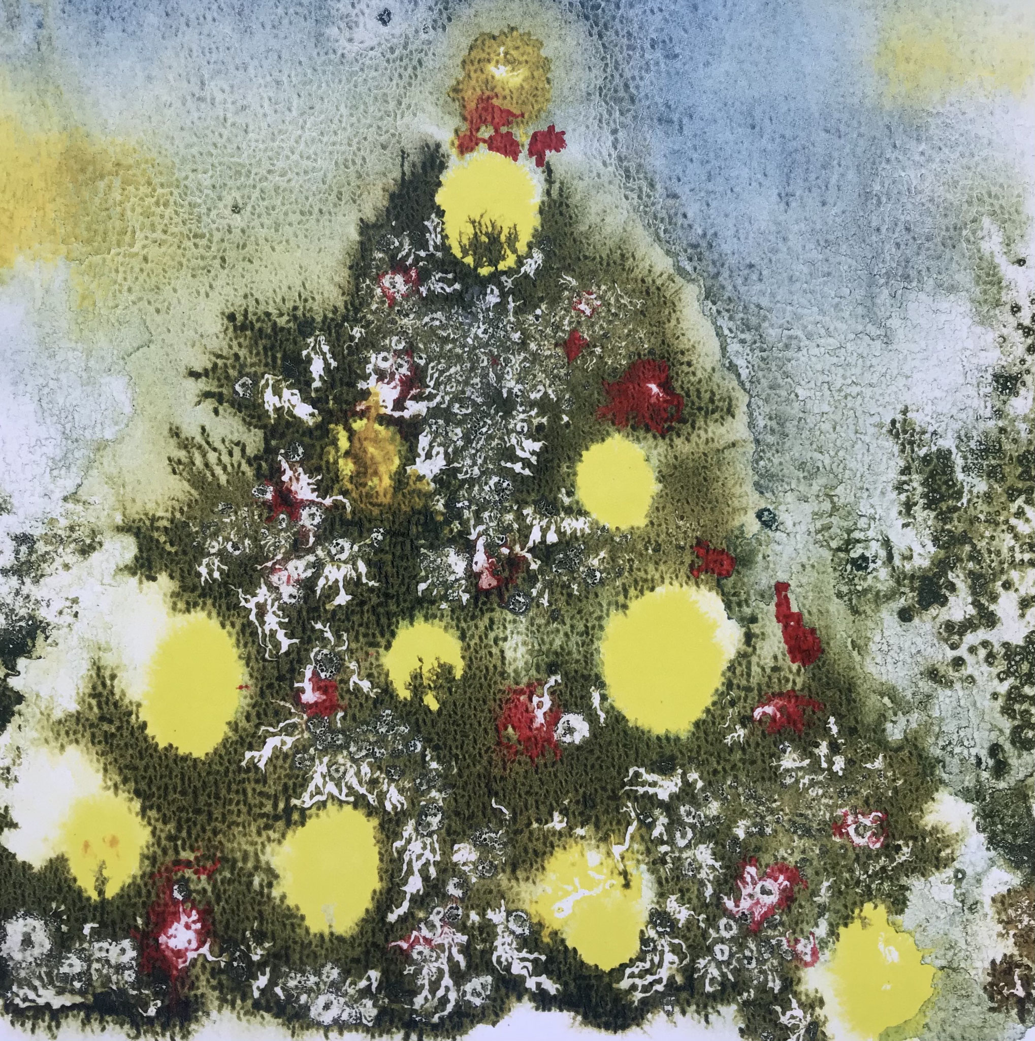 11.12. - "Weihnachtsbaum gefällig?" - Als überdauerndes Aquarell-Original zu haben von und bei Monika Waterstrat, Berlin