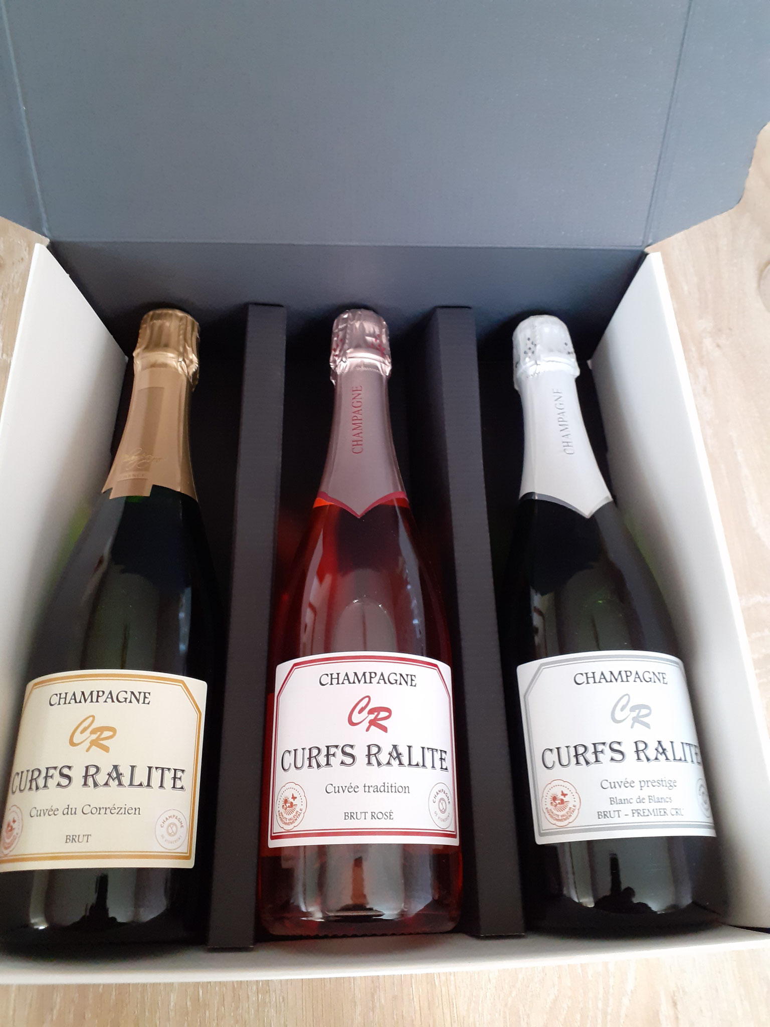 Coffret 3 bouteilles : brut, rosé et prestige