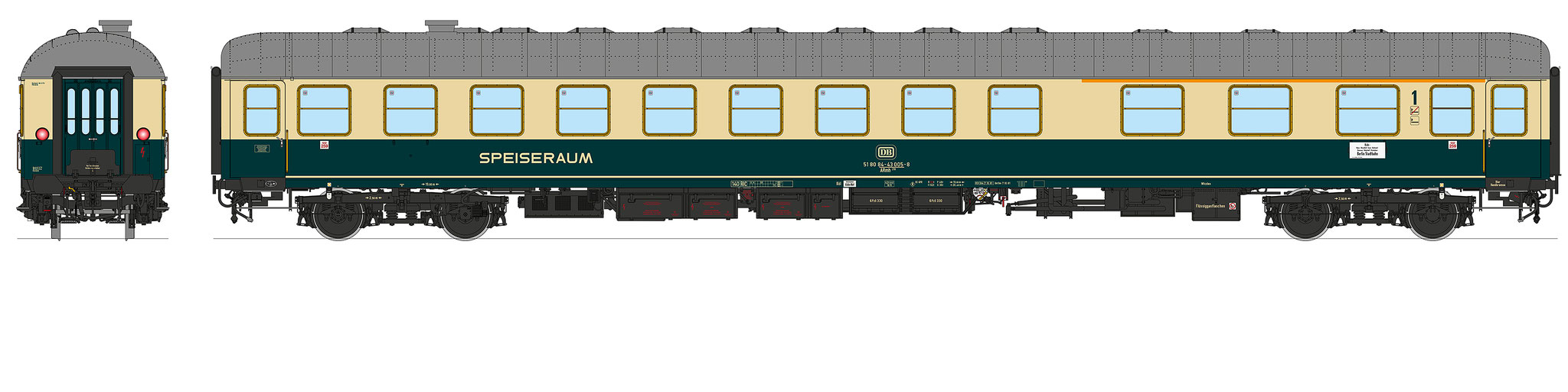 Colorierung 15142, Ep. 4b, 1. Klasse-Halbspeisewagen